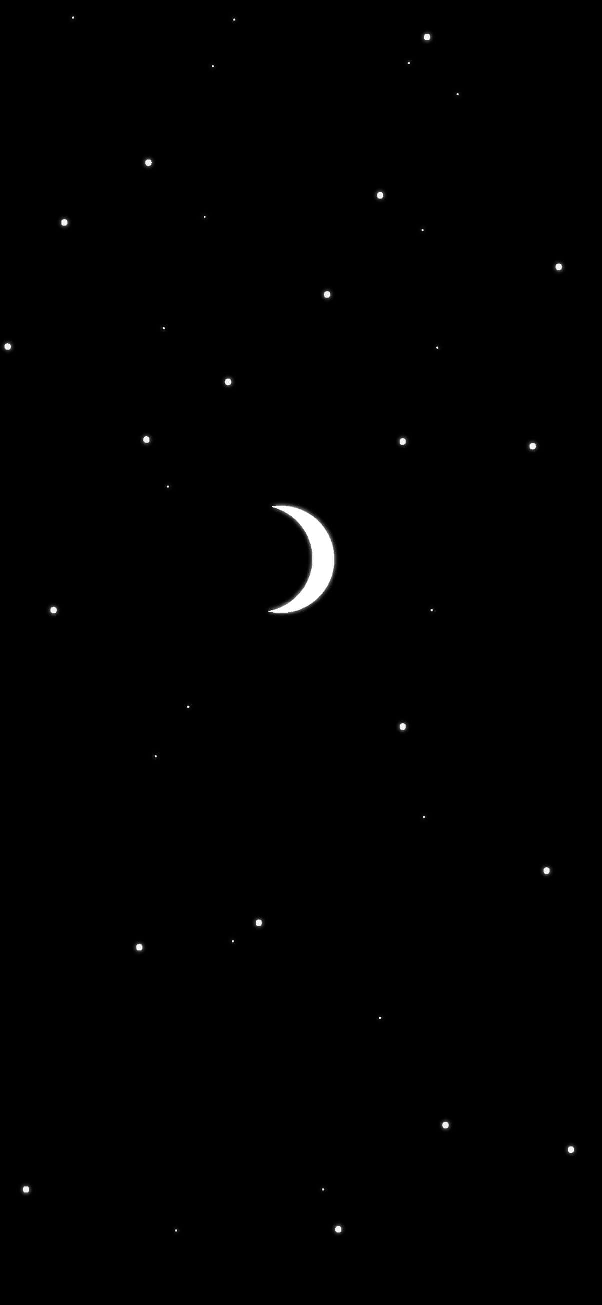 Isang magandang night sky na may moon at stars. Wallpaper