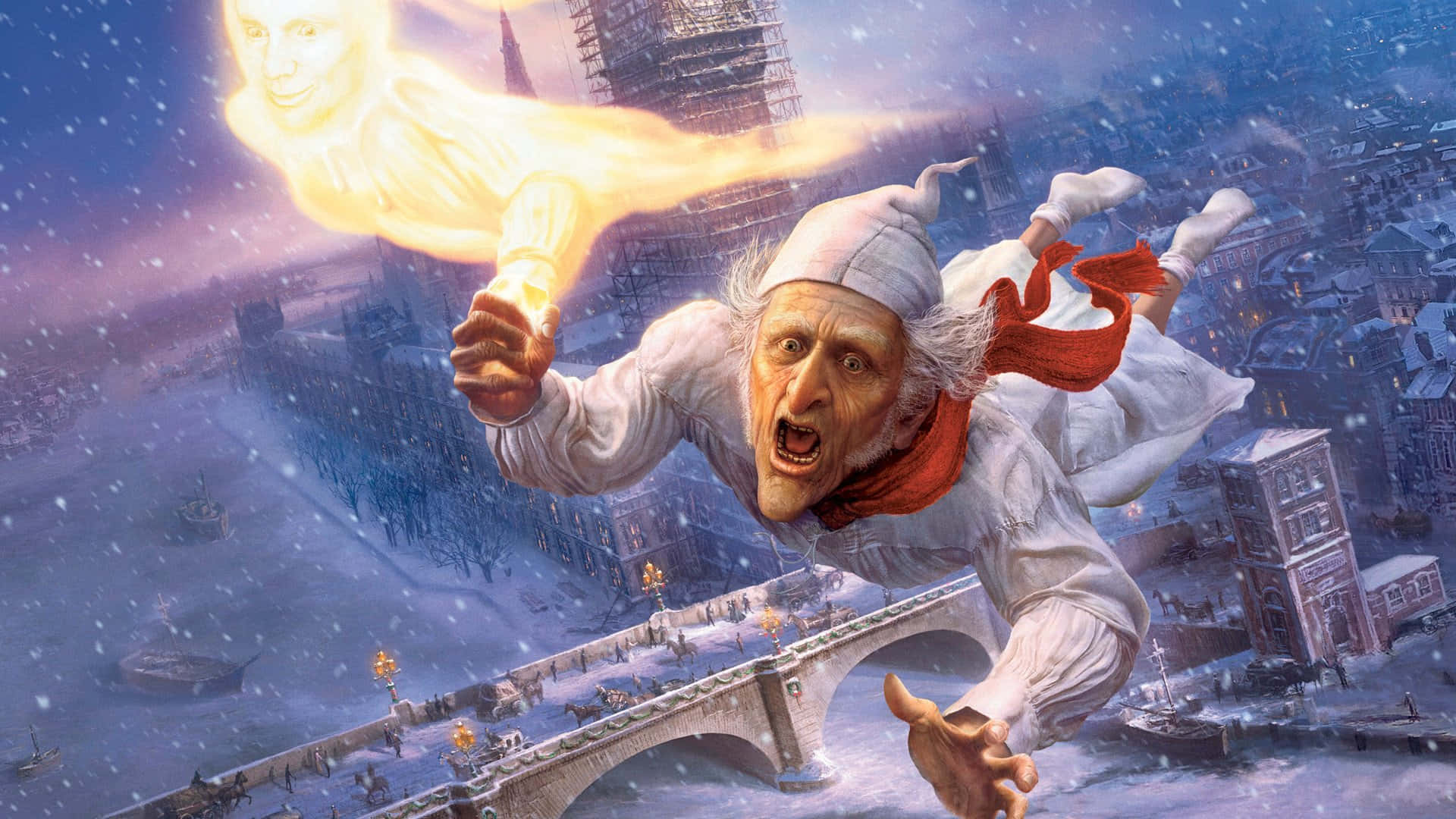 Isang makapangyarihang ilustrasyon ng Pasko na naglalarawan ng kwento ng pagtubos Wallpaper