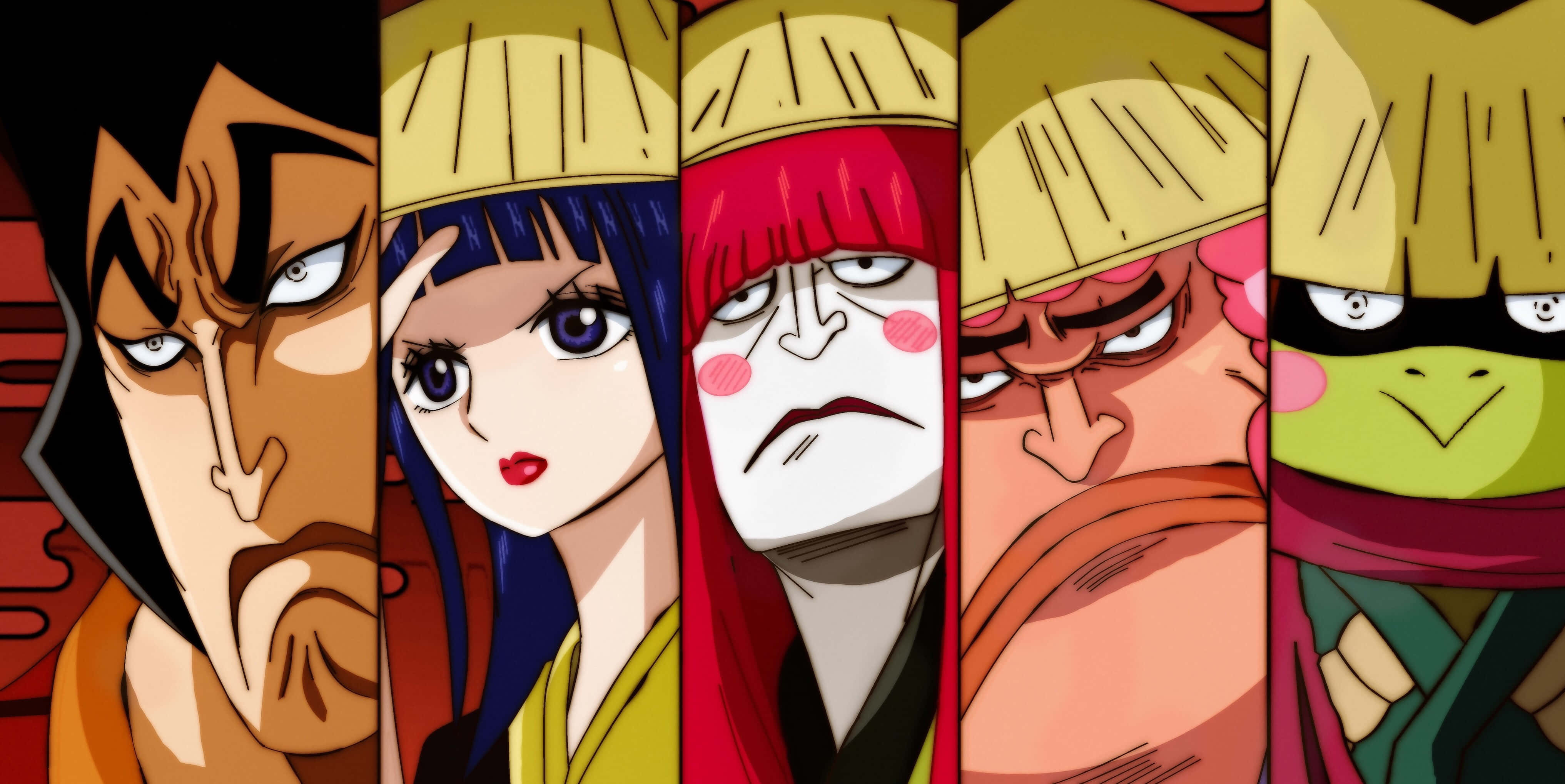 Isang makulay na 4K na tanawin na nagpapakita ng matibay na pagkakaisa ng Straw Hat Pirates Wallpaper