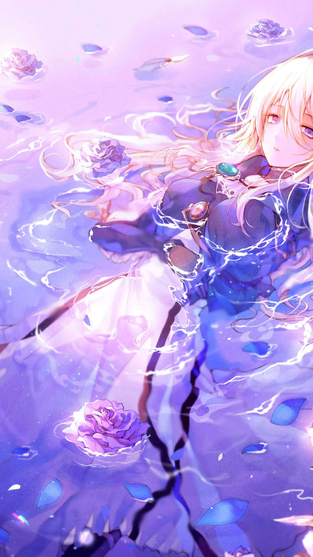 Isang Malalim na Lilang Animated na Tanawin Wallpaper