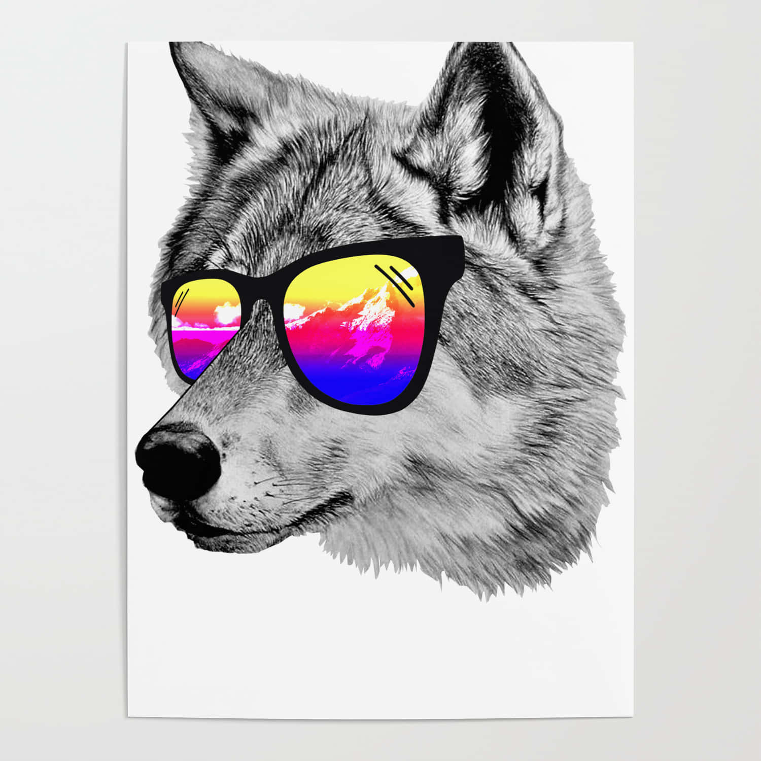 Isang Malamig at Madilim na Lobo sa Gabi Wallpaper