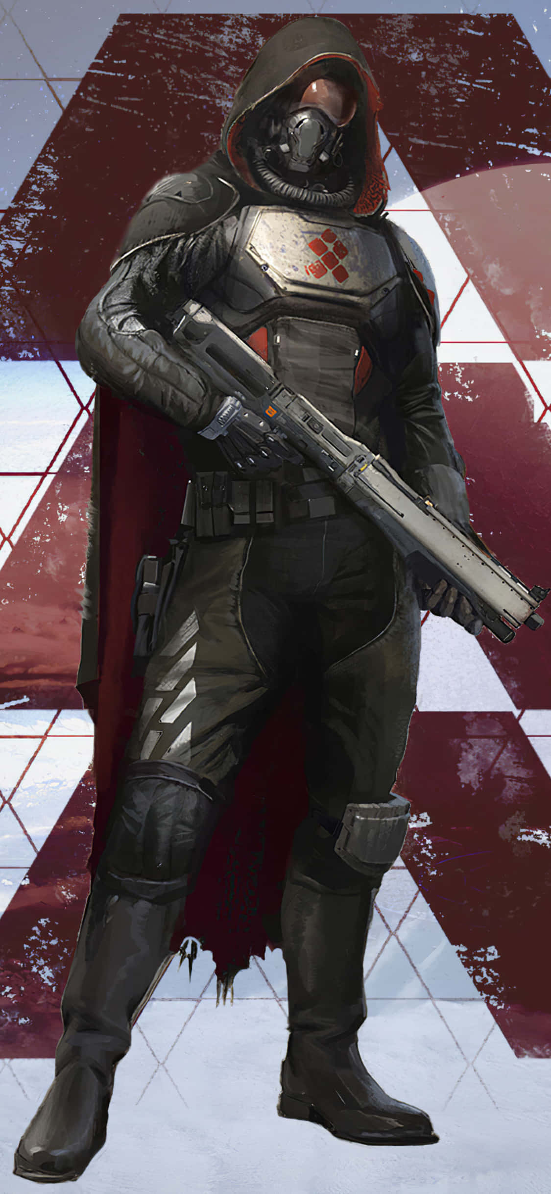 Isang mangangaso laban sa isang Hive Knight sa larong Destiny 2 Wallpaper