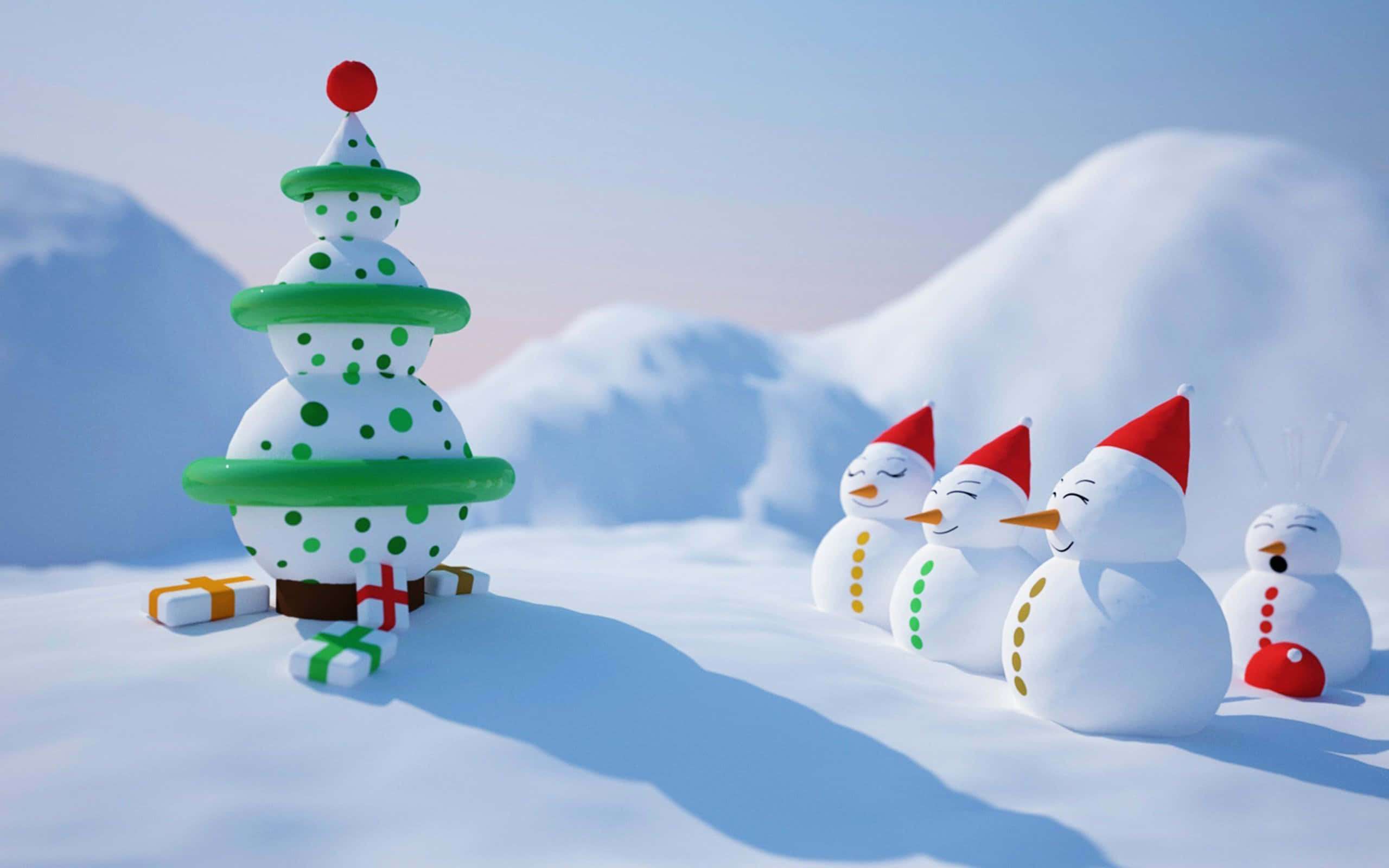 Isang Mapaglarong si Santa Claus na Nakasakay sa Pulang-ilong na USA Wallpaper