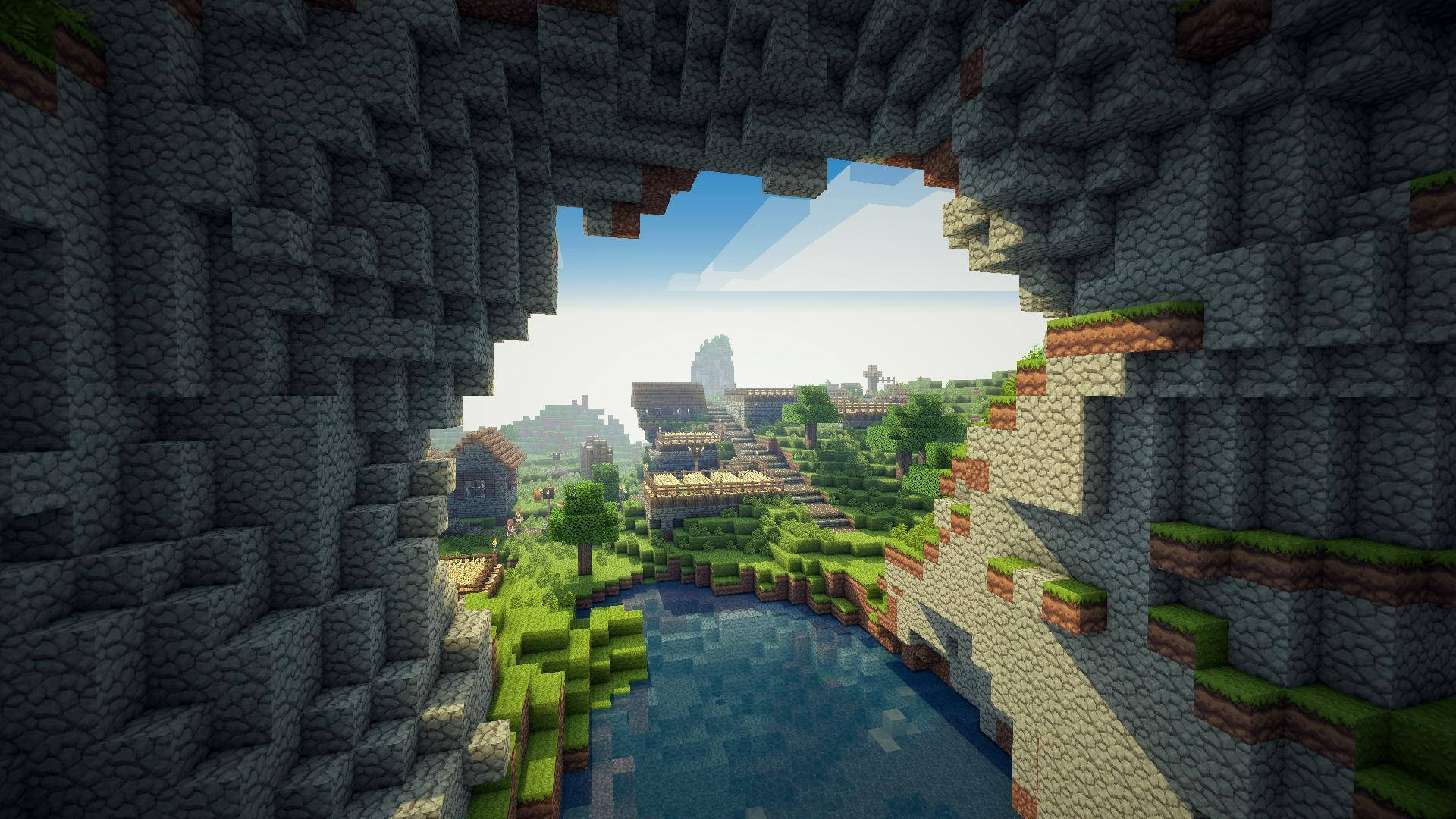 Isang Mapangahas na Pagtuklas sa Malalaking Yungib ng Minecraft Wallpaper