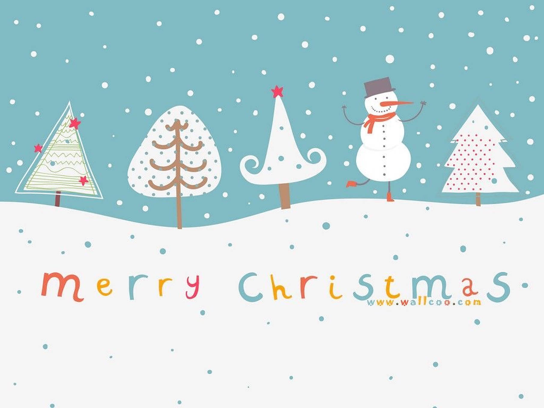 Isang Masayang Pagdiriwang ng Pasko na may mga Manikang Santa at Regalo Wallpaper