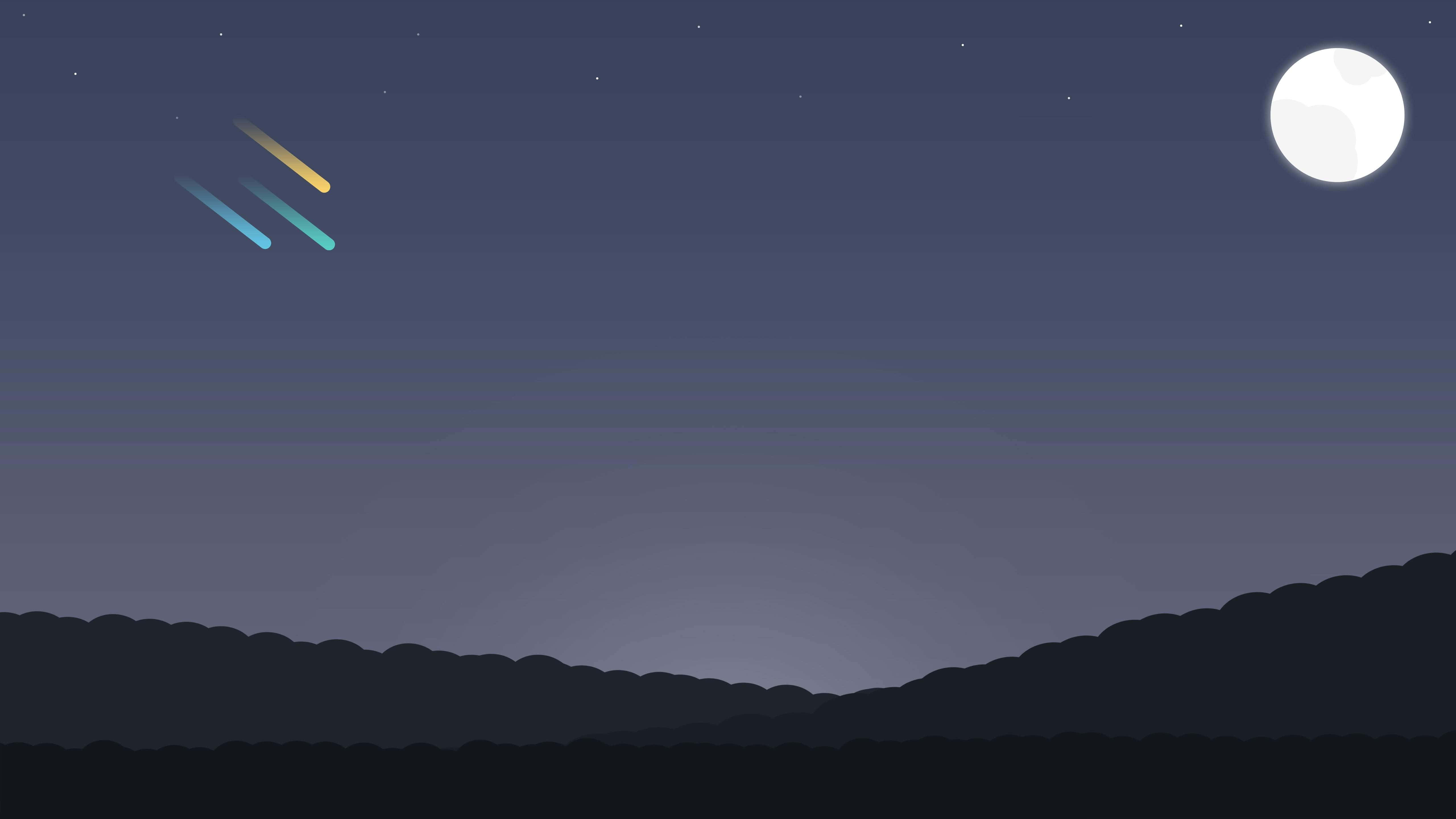 isang meteorite na lumilipad sa kalangitan ng gabi Wallpaper