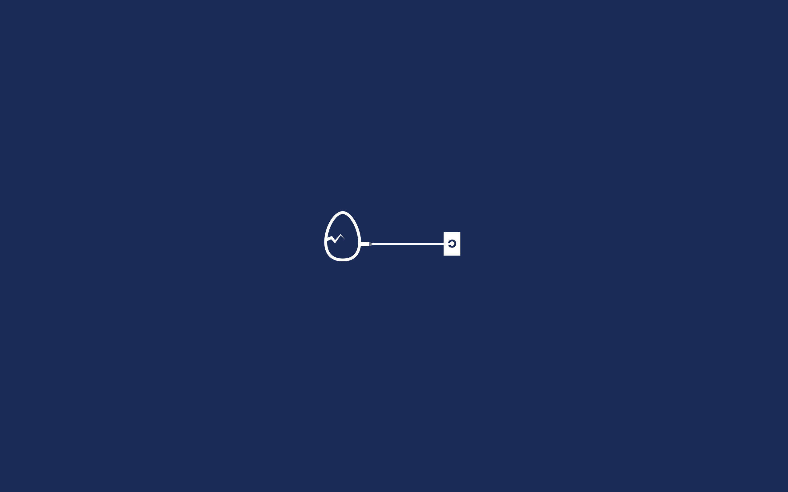 Isang Minimalist na Plug sa Isang Itlog Wallpaper