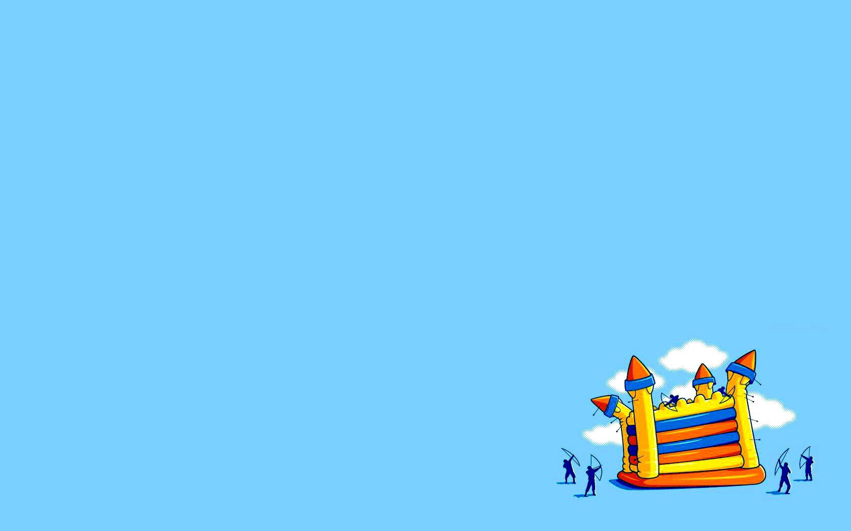 Isang Mistikal na Asul na Kastilyo sa Langit Wallpaper