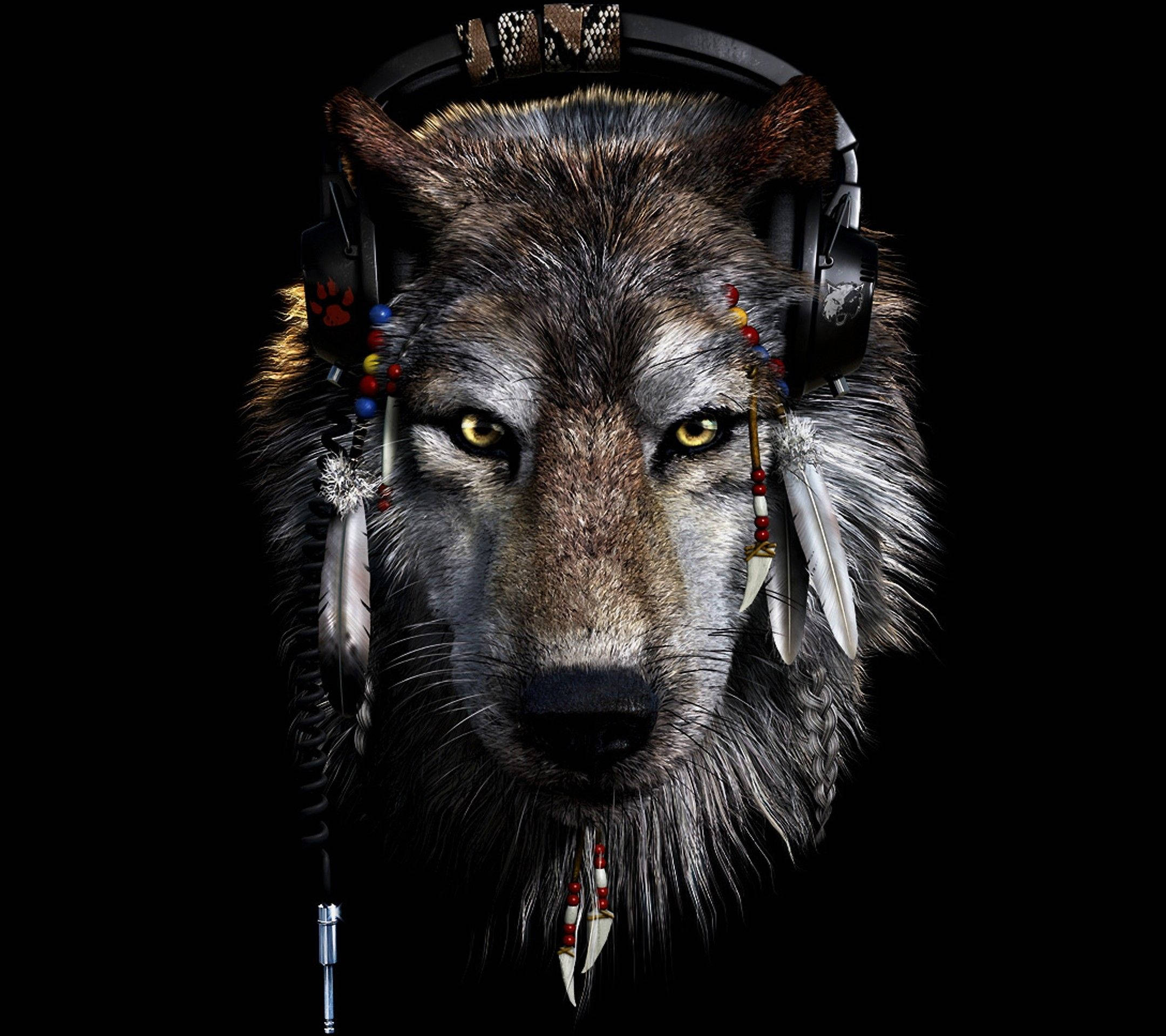 Isang nag-iisang lobo na nakatayo sa isang tigang na tanawin, nagbabantay sa paligid na parang isang bantay. Wallpaper