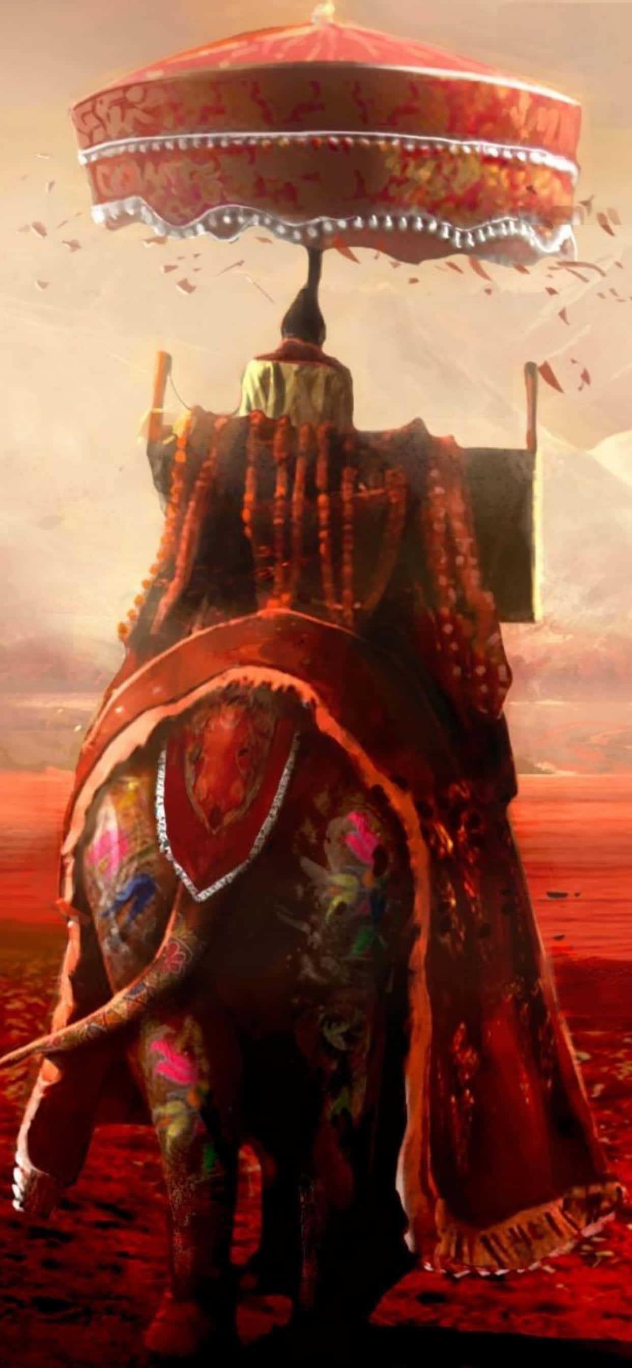 "Isang nakakagulat na tanawin ng Far Cry 4 sa isang iPhone Xs Max" Wallpaper