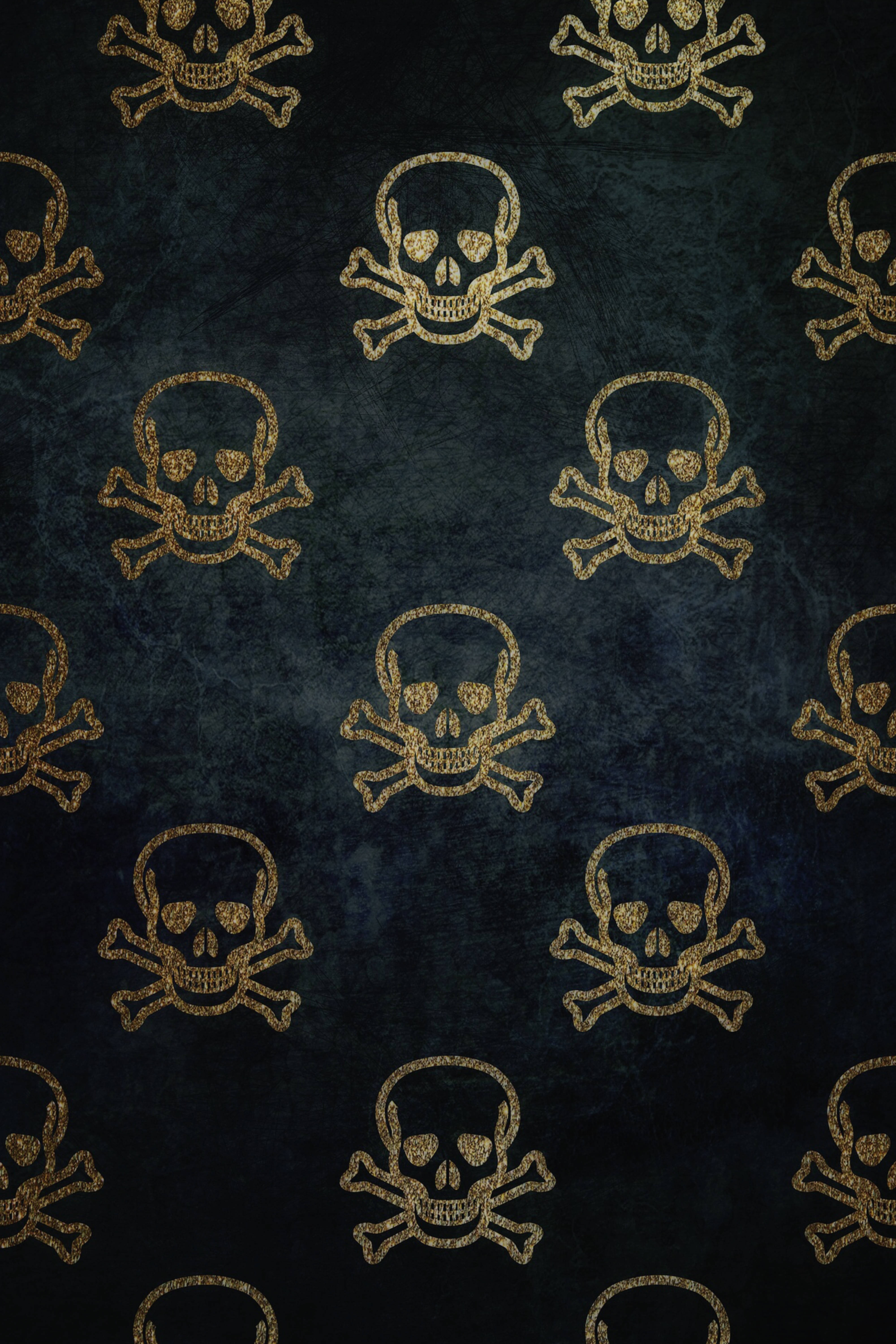 Isang Nakakatakot na Pattern ng Bungo Wallpaper