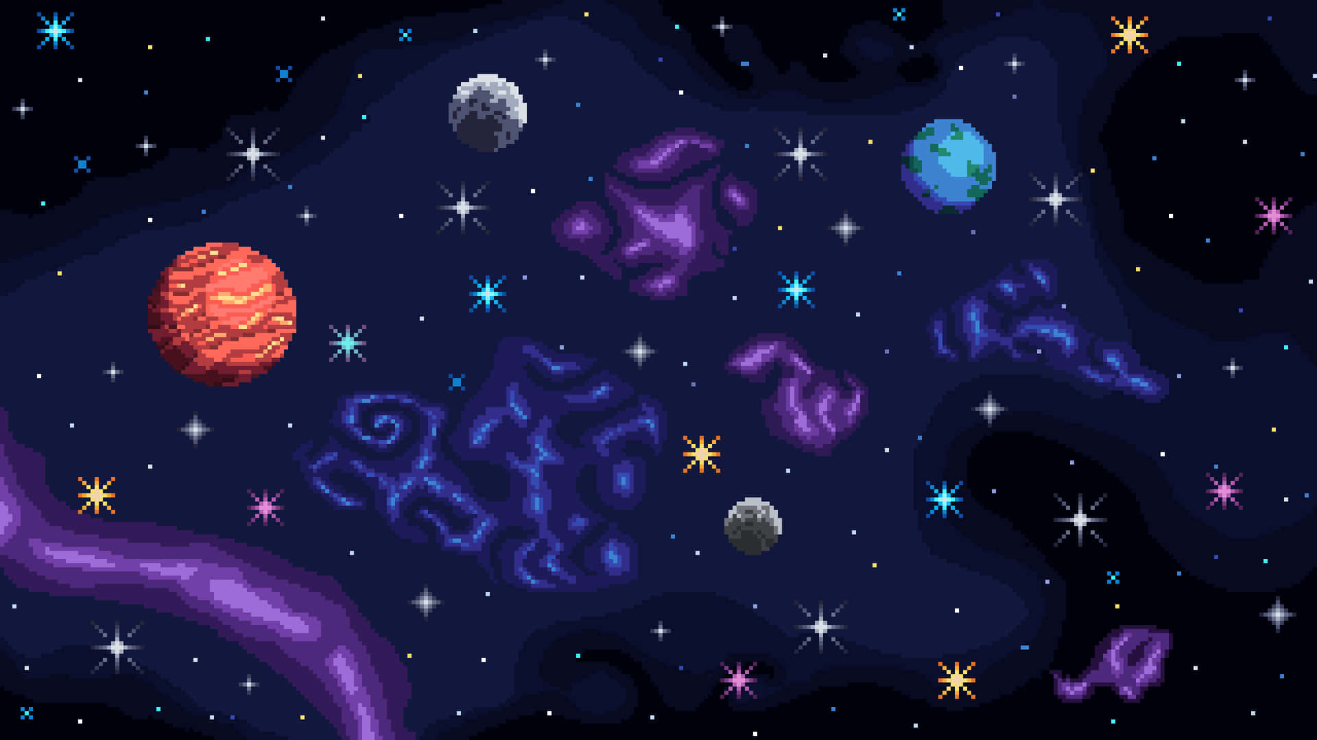 Isang nakamamanghang tanawin ng kalangitan sa gabi Wallpaper