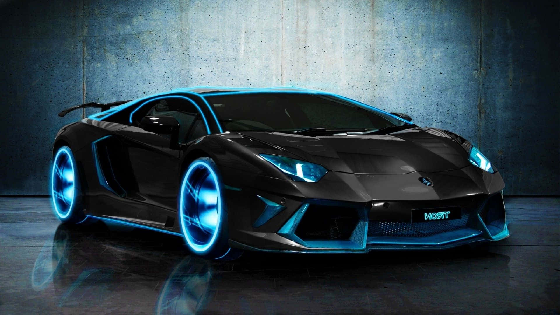 Isang nakamamanghang Lamborghini na sumasabay sa tarmac Wallpaper