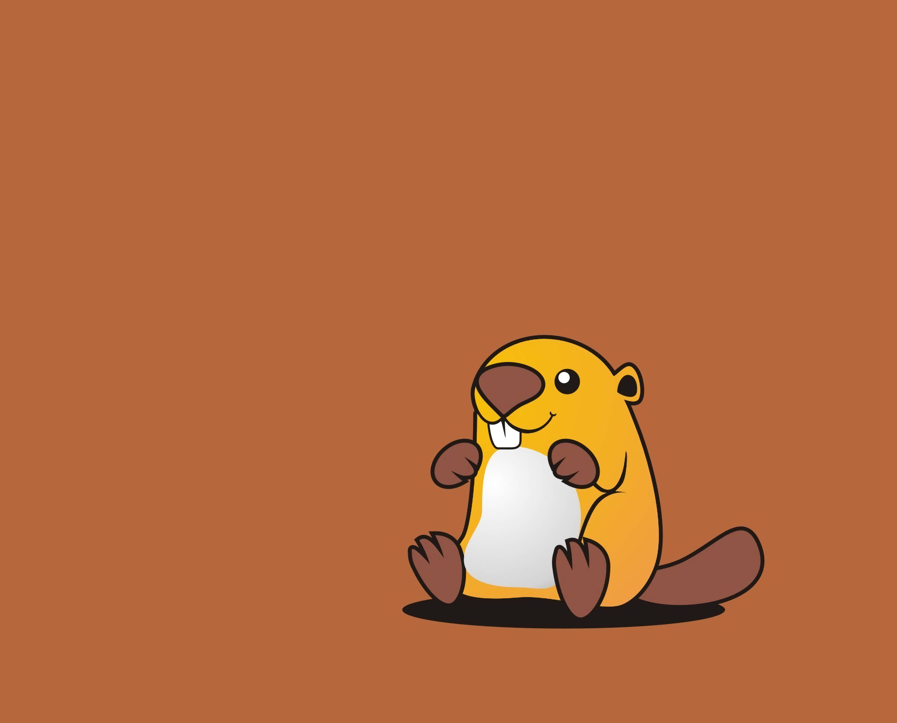 Isang Nakangiting Beaver Cartoon na Nabuhay! Wallpaper