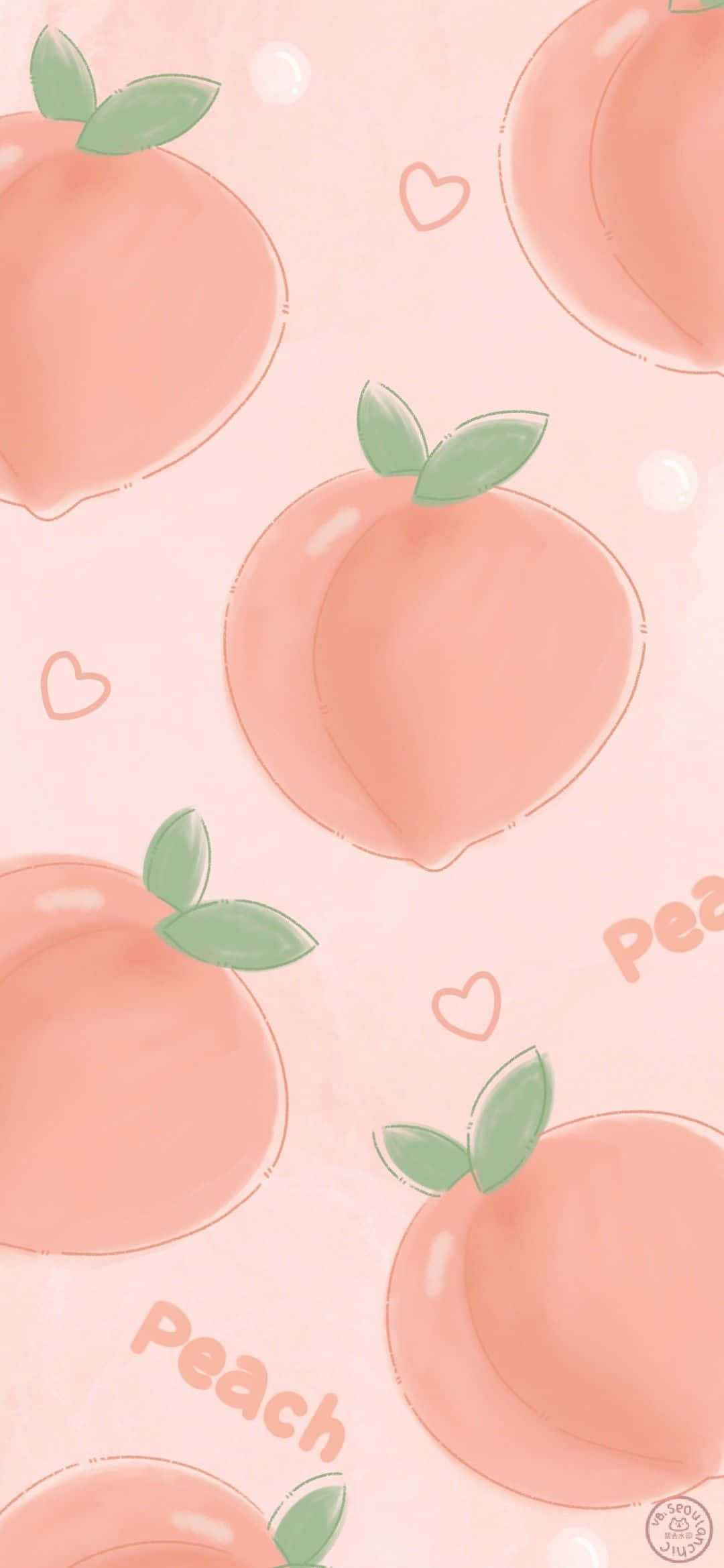 Isang nakatutuwang na peach na nakaupo sa isang mangkok ng rosas na bulaklak petals Wallpaper