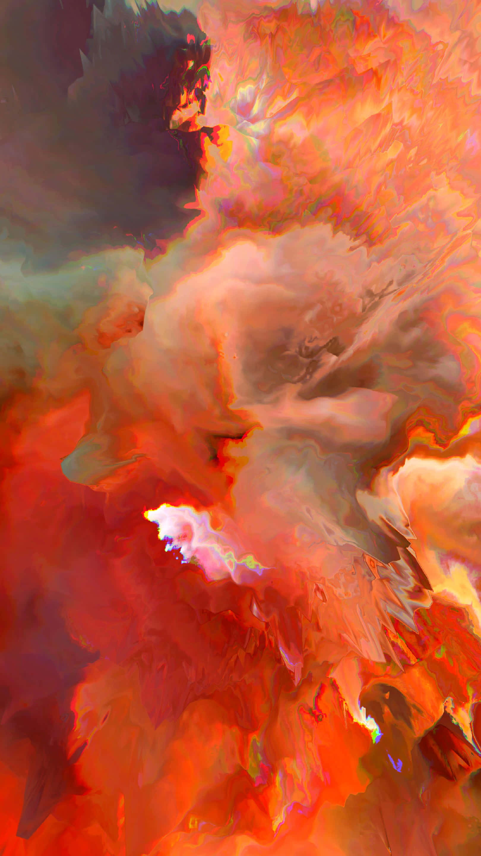 Isang orange na aesthetic na background na may modernong kulay Wallpaper