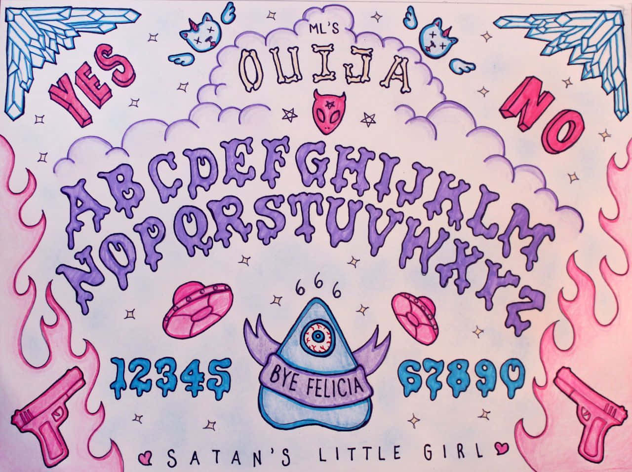Isang pastel goth na dalaga na nag-eenjoy sa kagandahan ng kalikasan Wallpaper