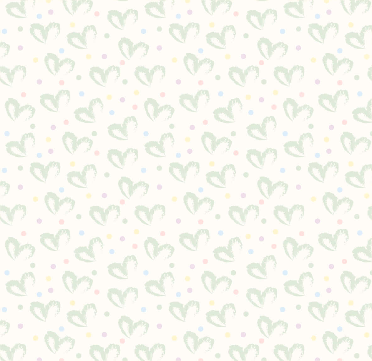 isang pattern ng mga puso sa kulay berde at puti Wallpaper
