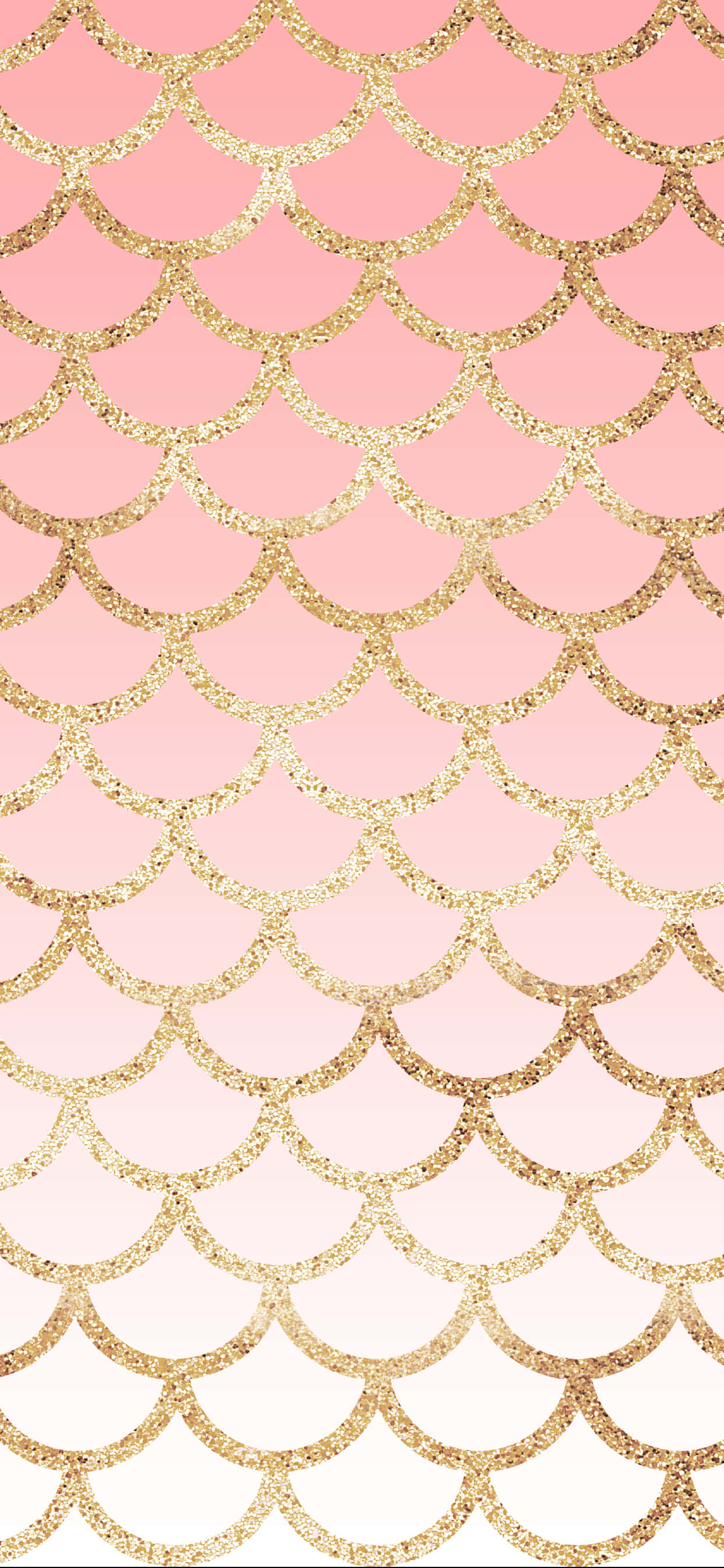 isang pink at gold na pattern ng iskala ng isda na wallpaper