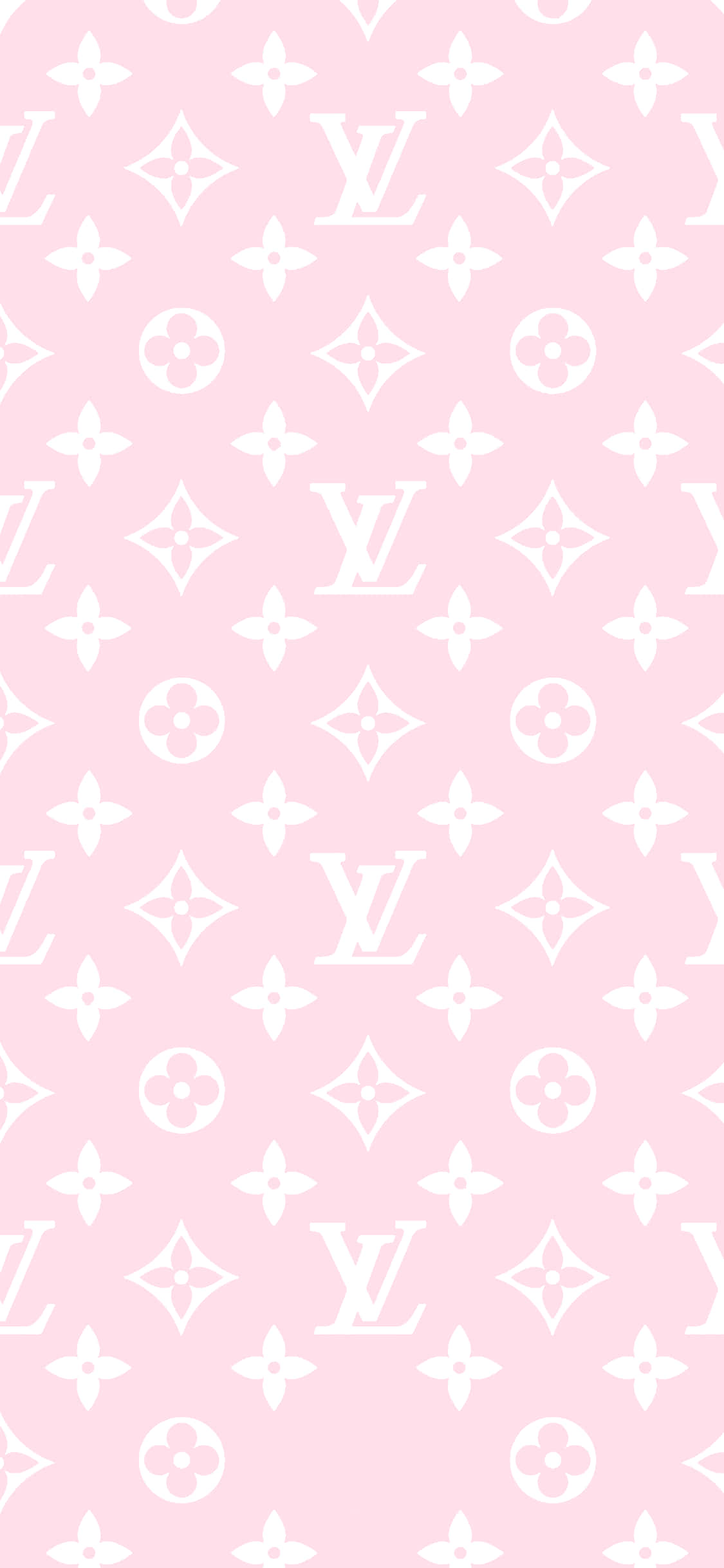 isang pink at puting louis vuitton pattern Wallpaper