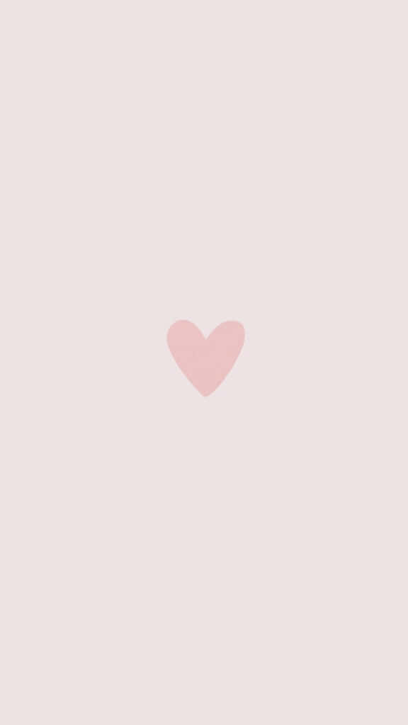 isang pink na puso sa puting background Wallpaper