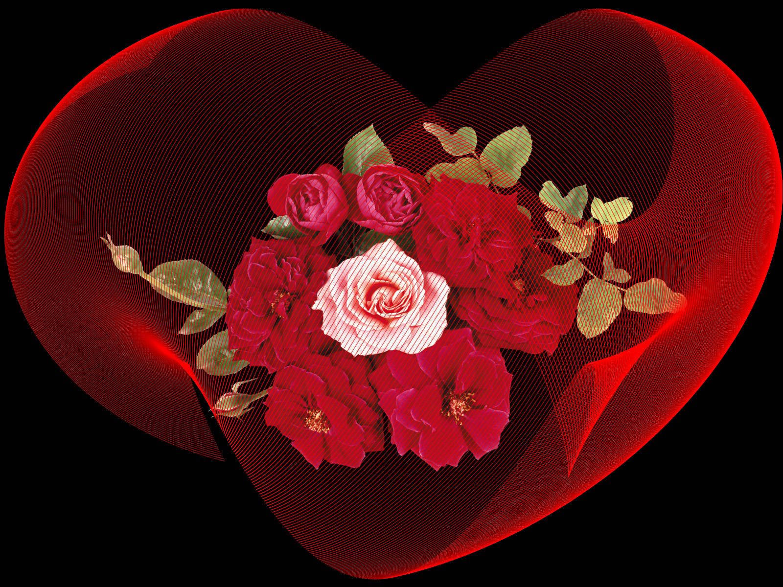 Isang Pinong Bouquet ng Sariwang Rosas na may mga Talulot sa Isang Magandang Background Wallpaper