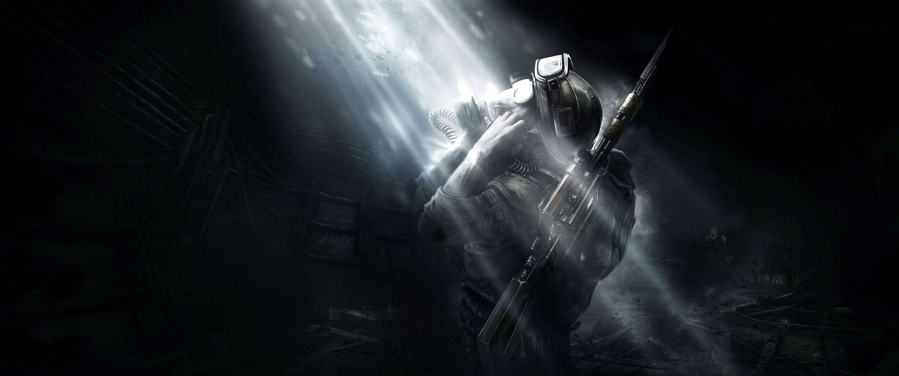 Isang post-apocalyptic na landscape mula sa video game na Metro Last Light Wallpaper