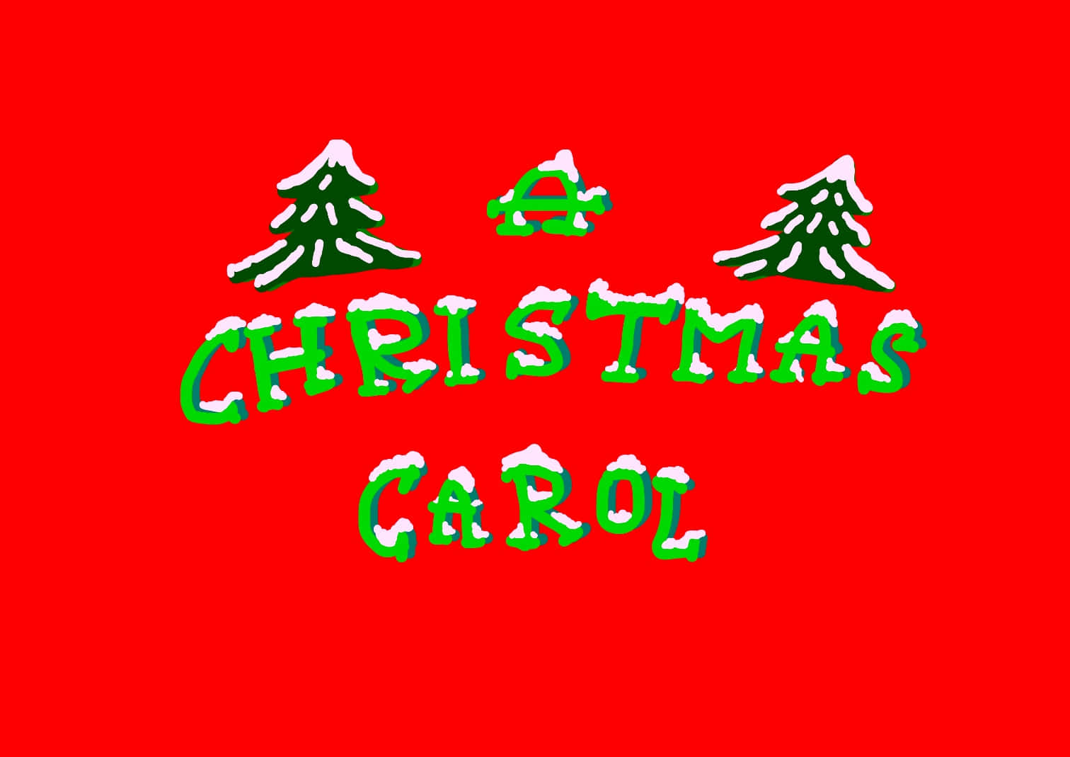 isang pulang background na may mga salitang christmas carol Wallpaper