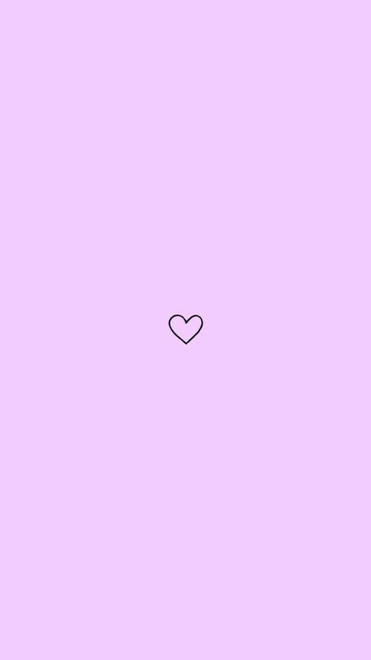 isang puso sa kulay rosas na background Wallpaper
