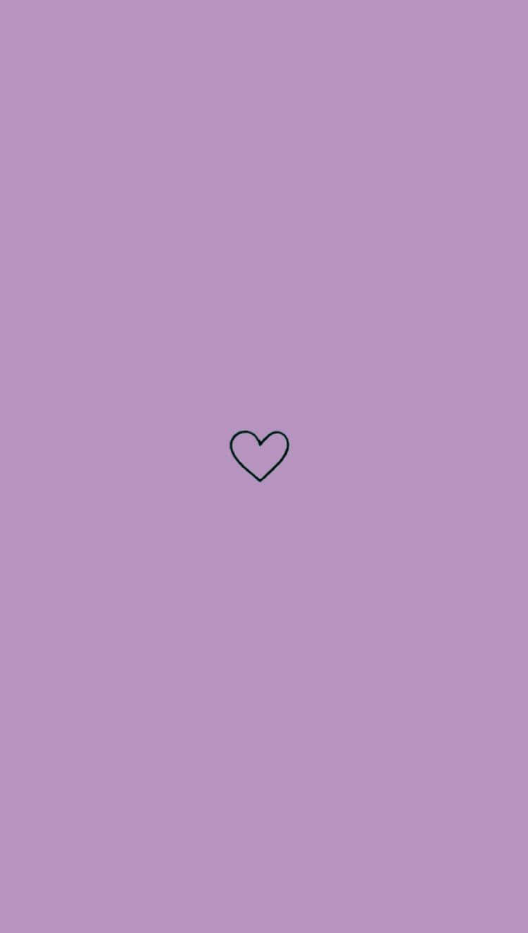 isang puso sa lilang background Wallpaper