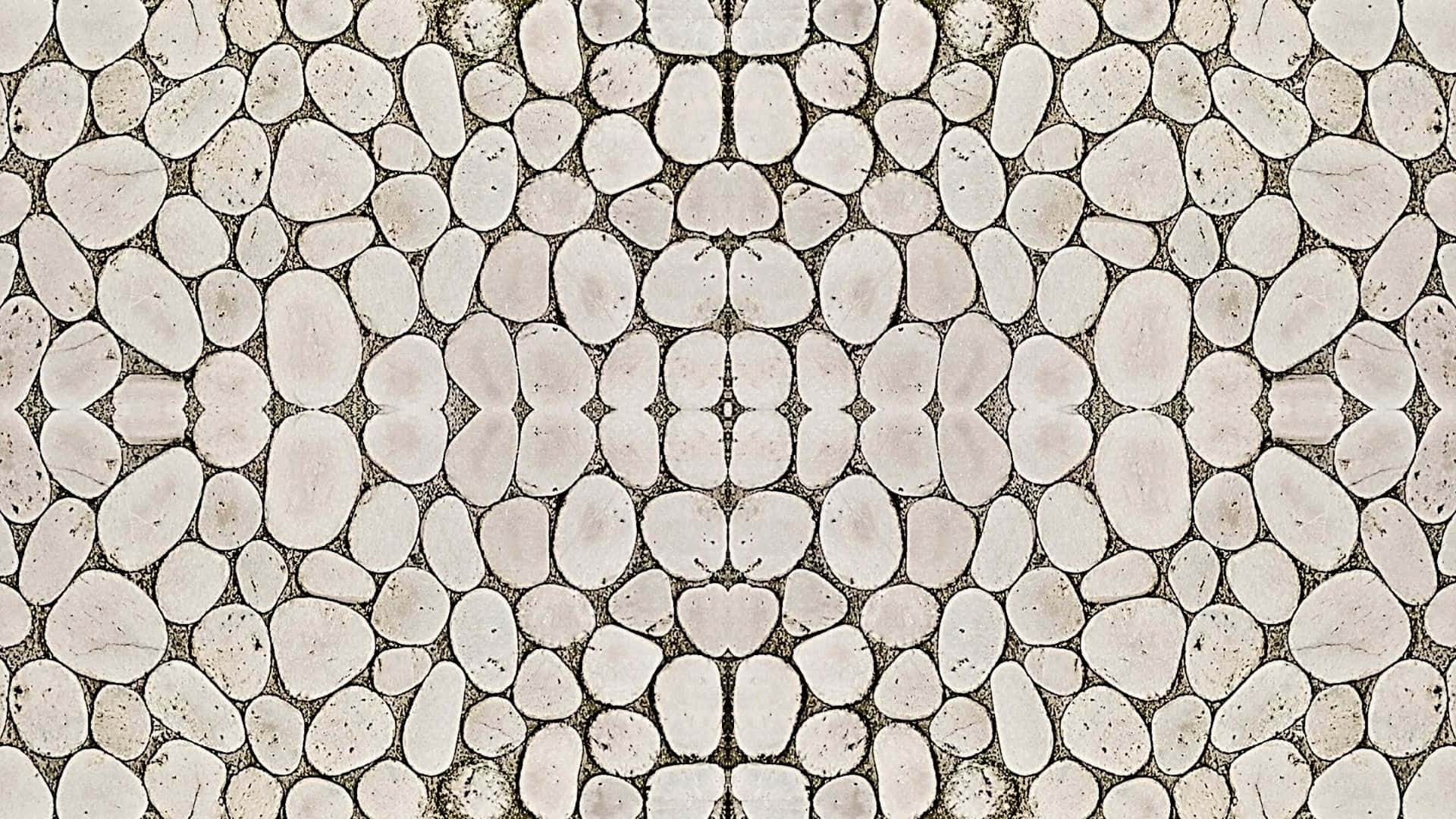 isang puti at kayumangging pattern ng tile na may disenyo ng mga bato Wallpaper