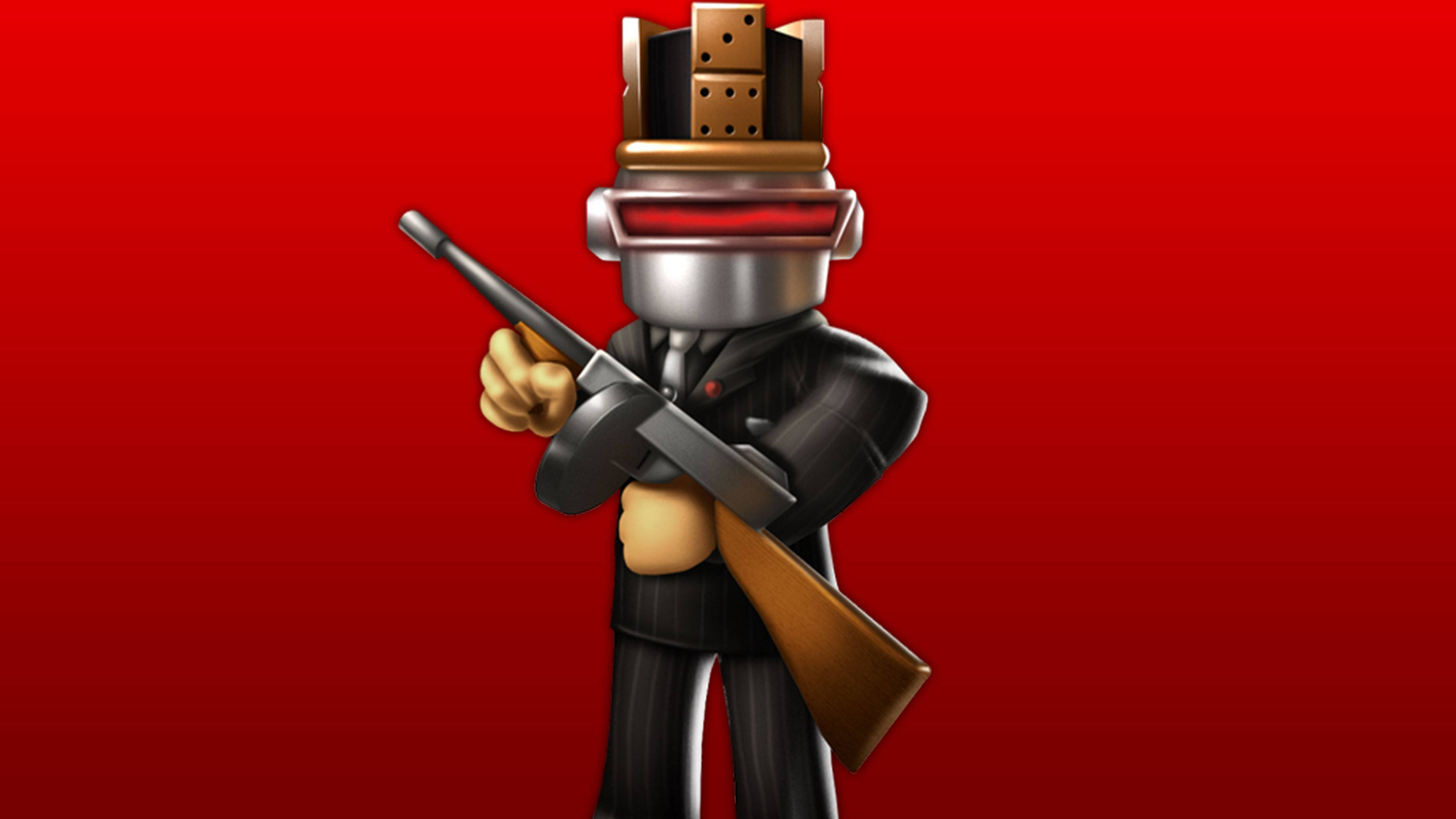 Isang Roblox Robot na Bumaril ng Baril Wallpaper