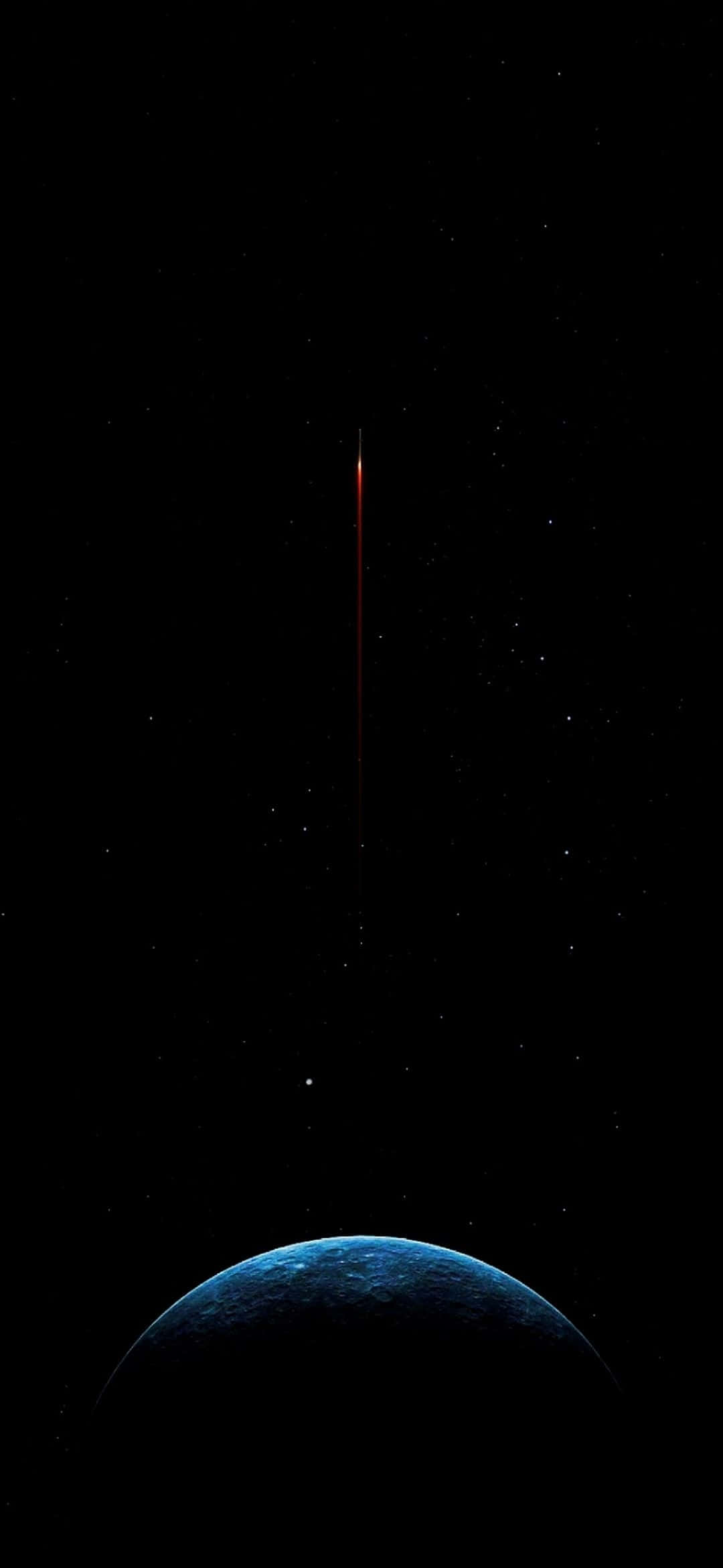 isang rocket ay lumilipad sa ibabaw ng mundo Wallpaper