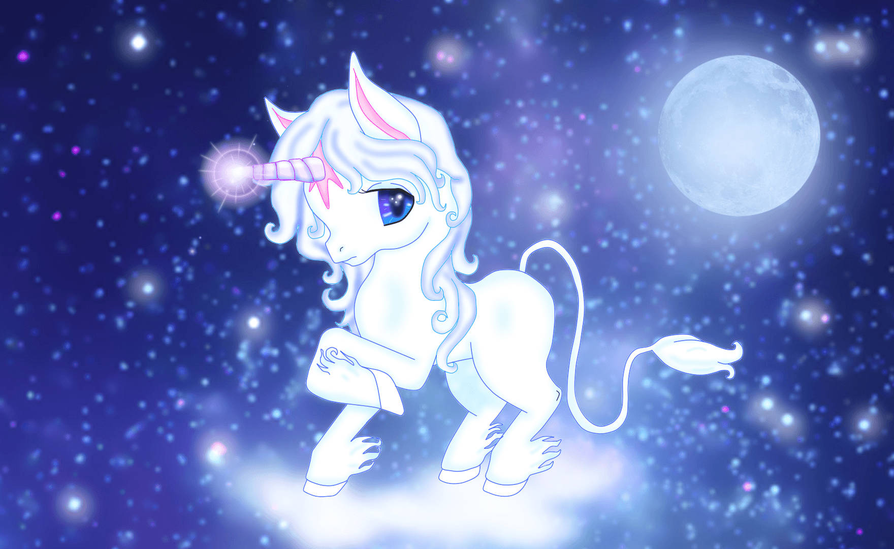 Isang Sanggol na Unicorn na Nagbibigay sa Atin ng Sandaling Katahimikan Wallpaper