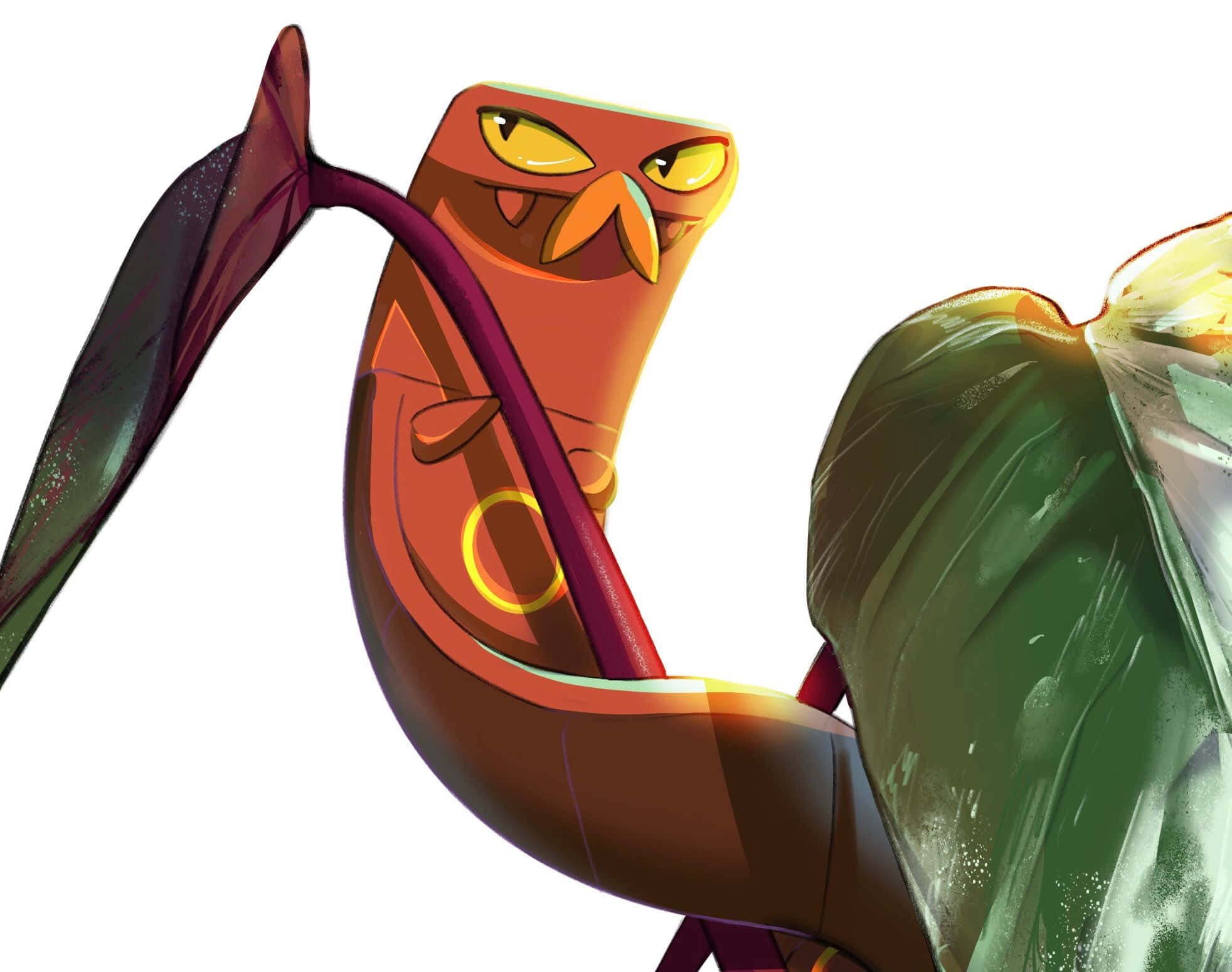 Isang sizzlipede na insekto na nakaupo sa ibabaw ng isang makulay na dahon Wallpaper