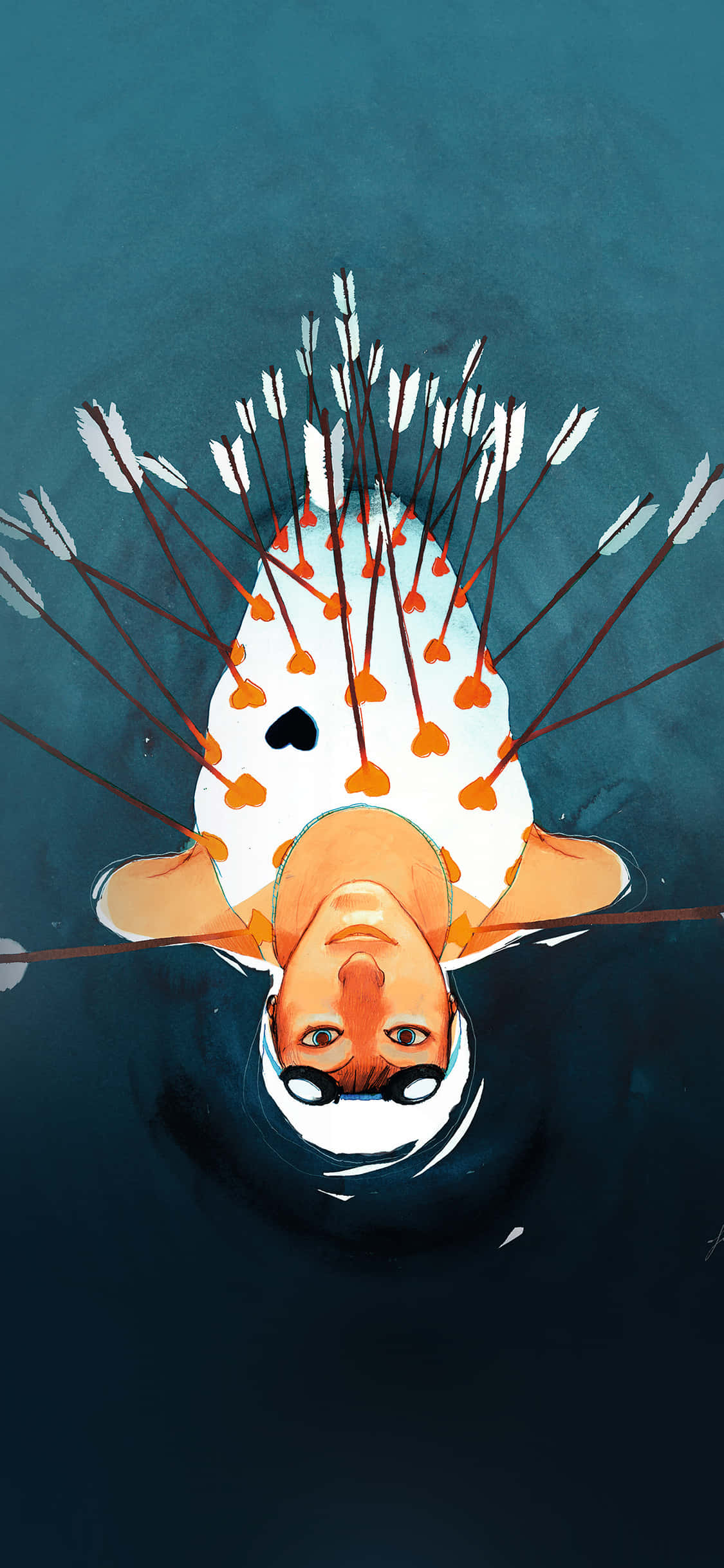 isang tao ay lumulutang sa tubig Wallpaper
