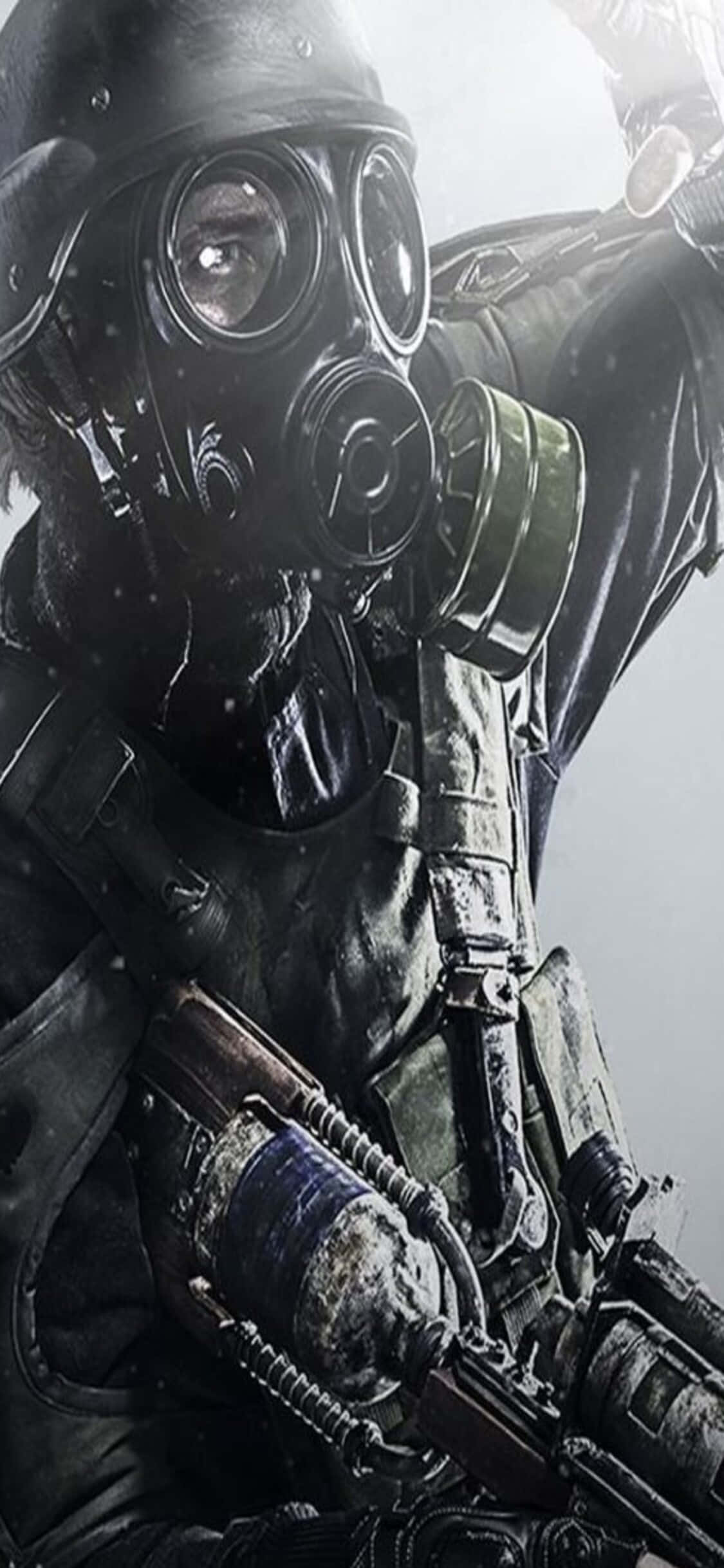 Itim at Puting Epekto iPhone X Metro Last Light Likuran Wallpaper