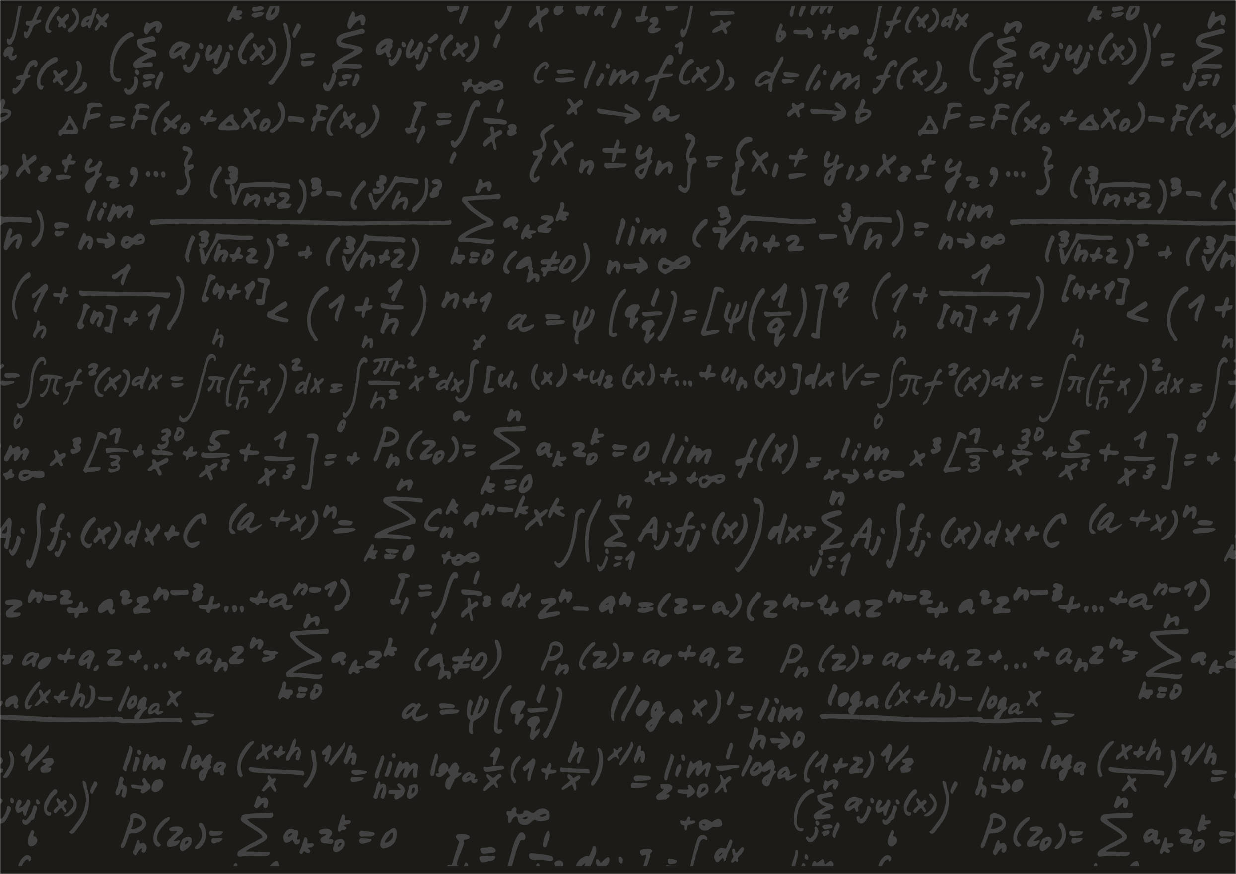 Itim at Puting Pisara ng Matematika Wallpaper