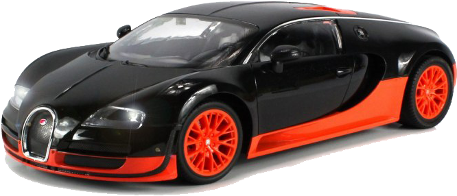 Itim Kahel na Bugatti Veyron Side View Wallpaper