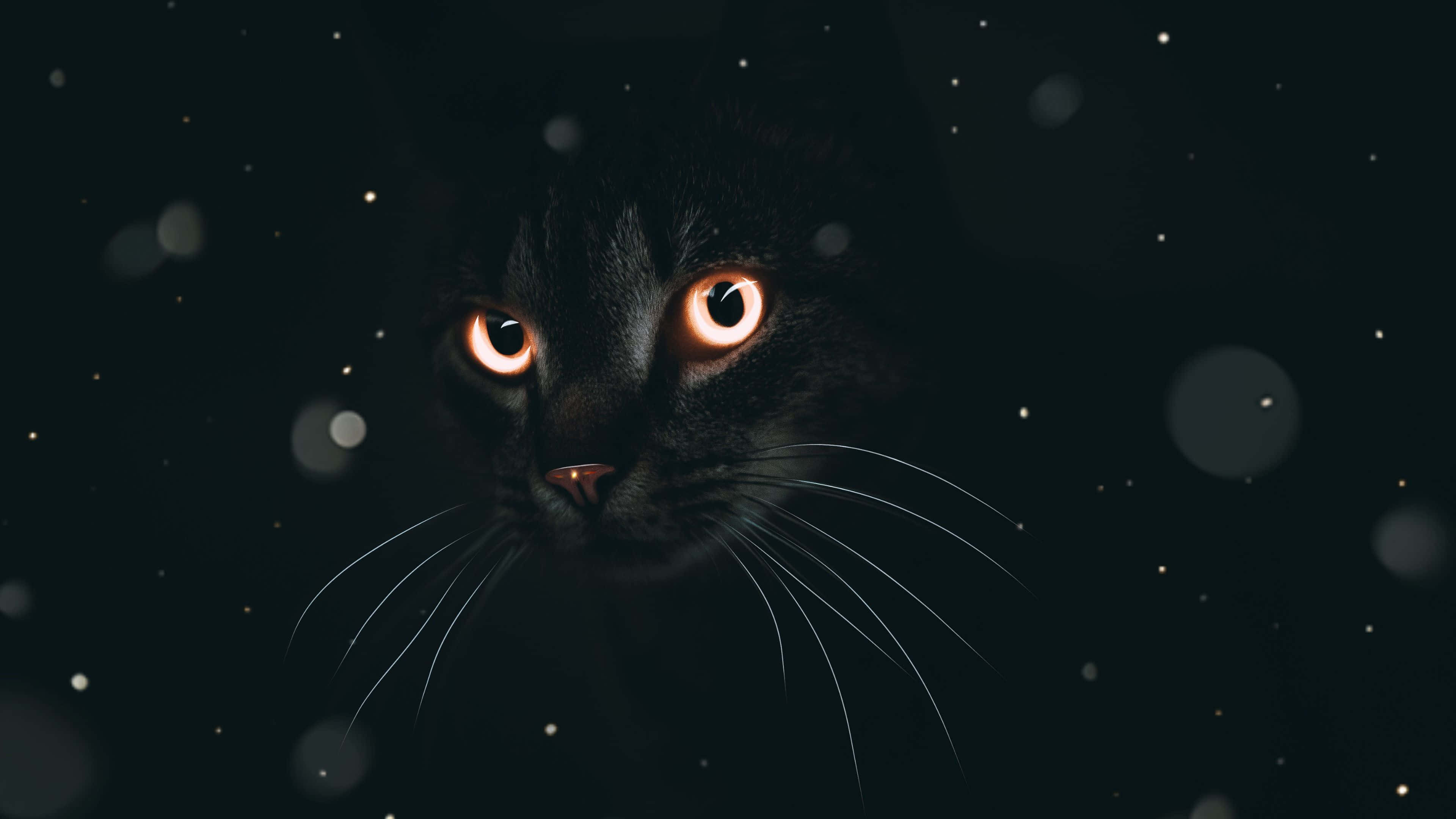 Itim na Aesthetic na Cute na Pusa PFP Wallpaper
