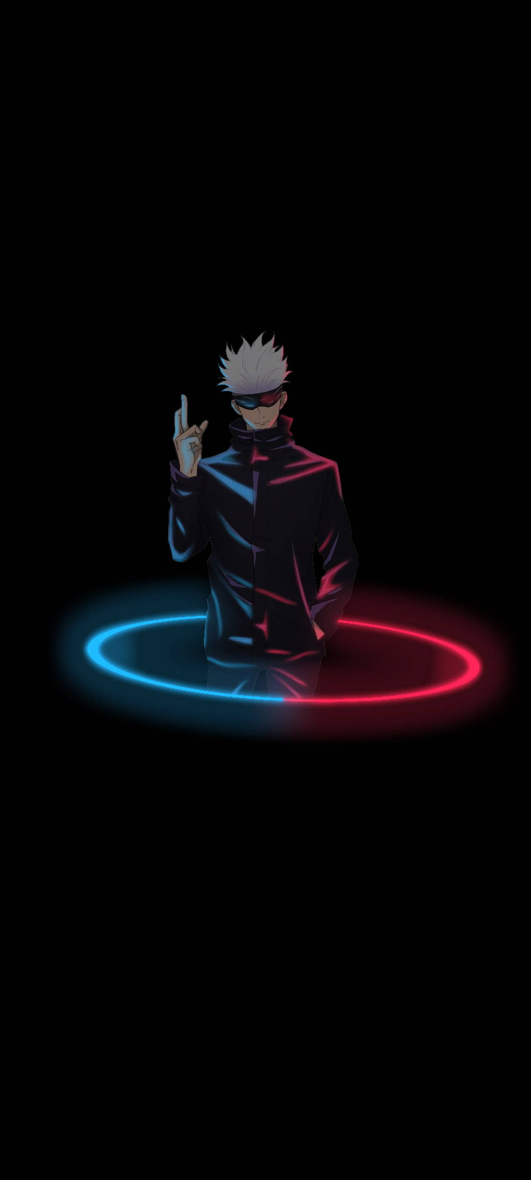 Itim na Anime Gojo Saturo Wallpaper