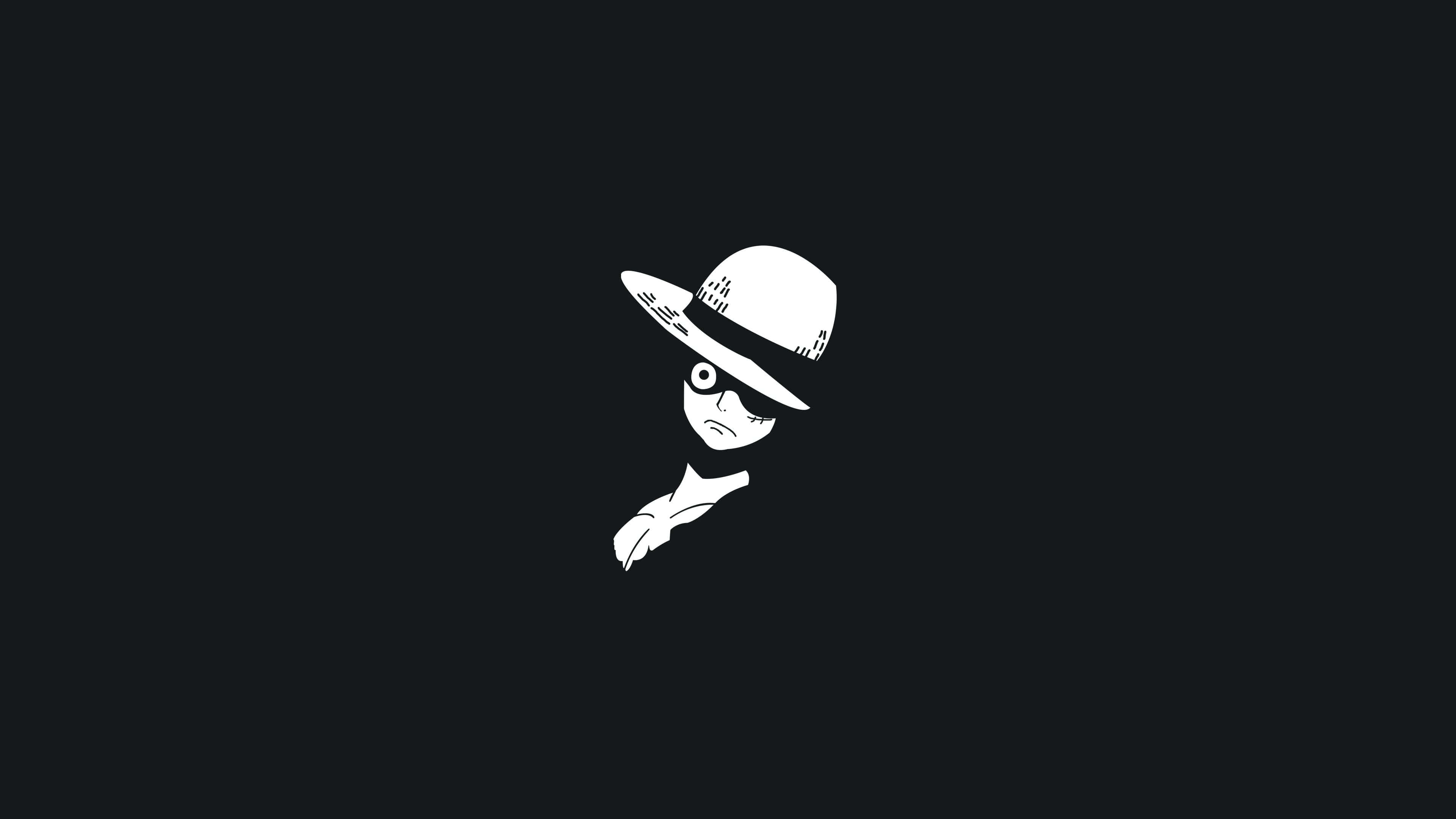Itim na Anime Luffy Aesthetic PC Wallpaper