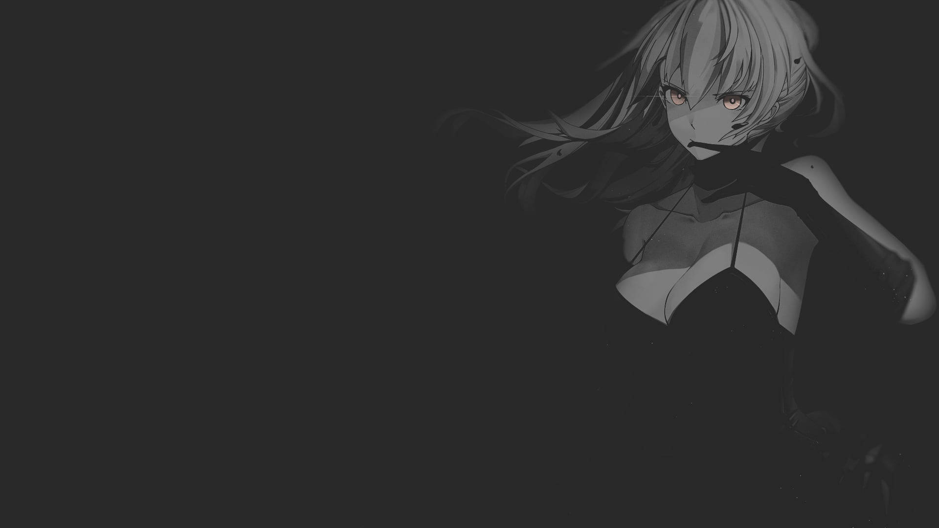 Itim na Anime Saber Wallpaper