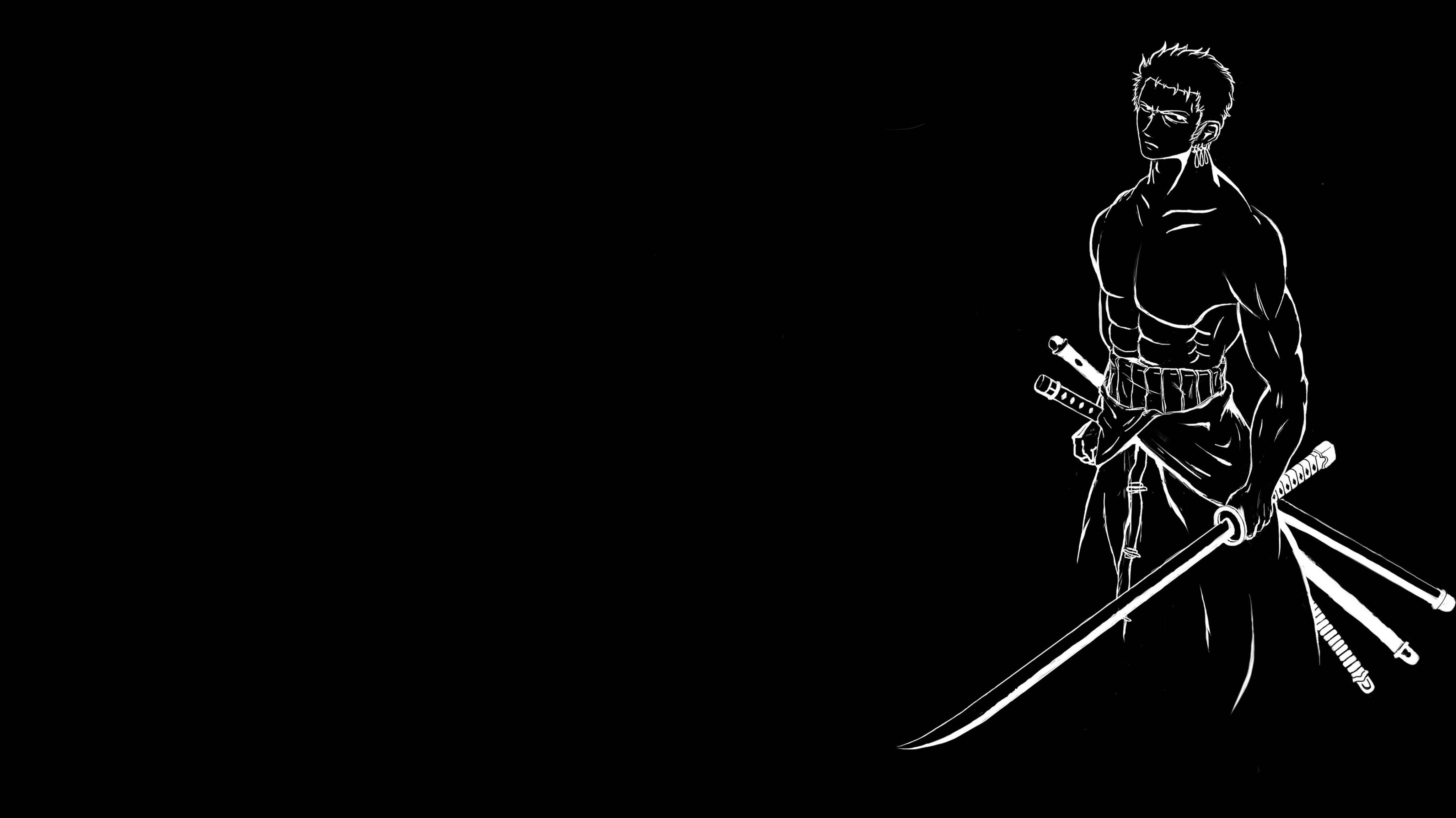 Itim na Anime Zoro Wallpaper