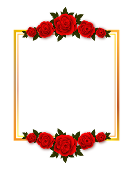 Itim na Background na May Pulang Rosas na Frame Wallpaper