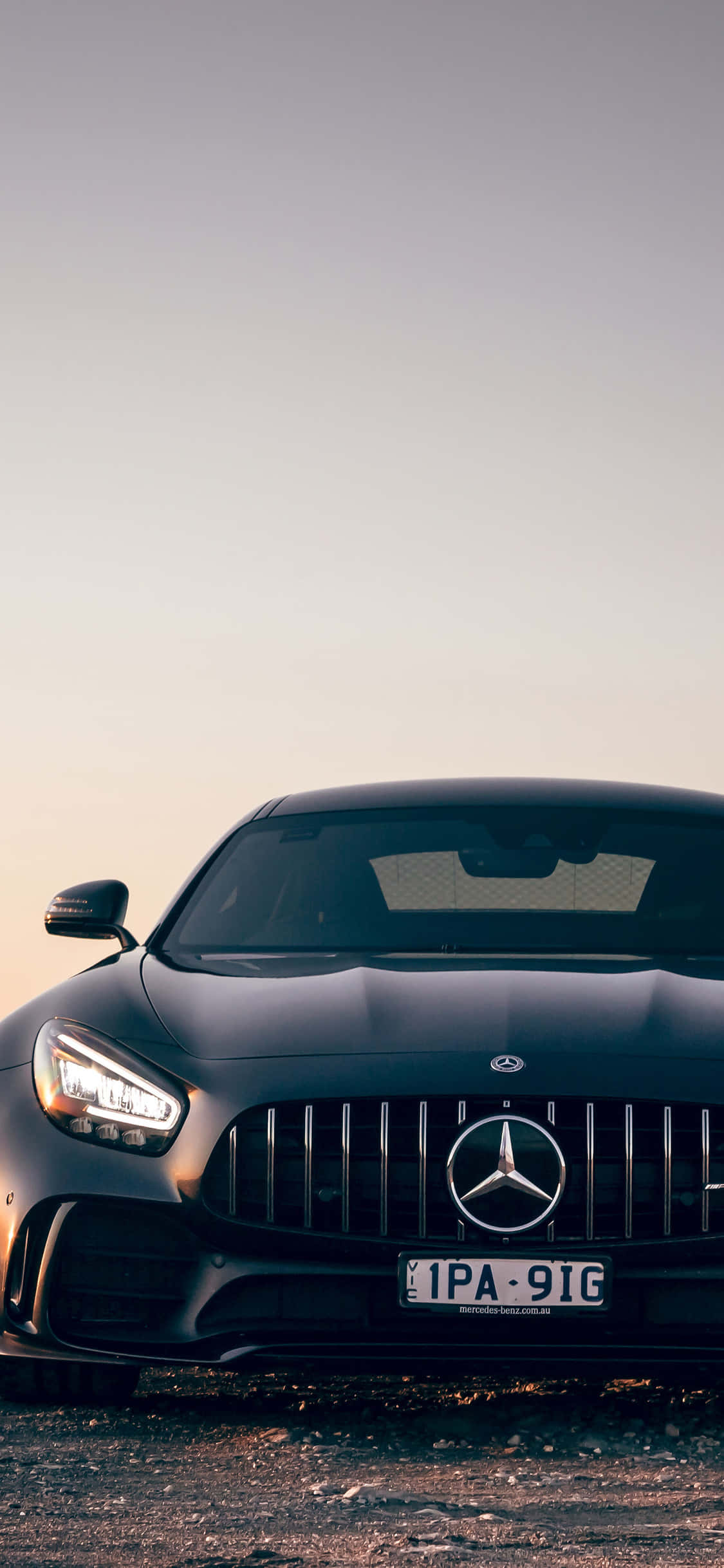 Black iPhone Xs Mercedes Amg Background Wallpaper