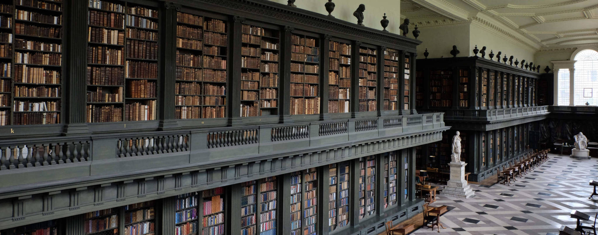 Itim na Bookshelf na Dark Academia Desktop Wallpaper