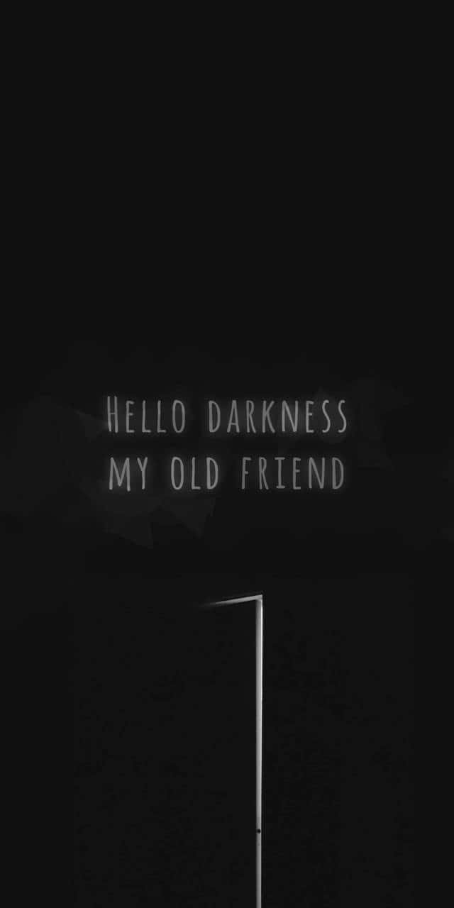 Itim na Emo iPhone Hello Darkness Wallpaper