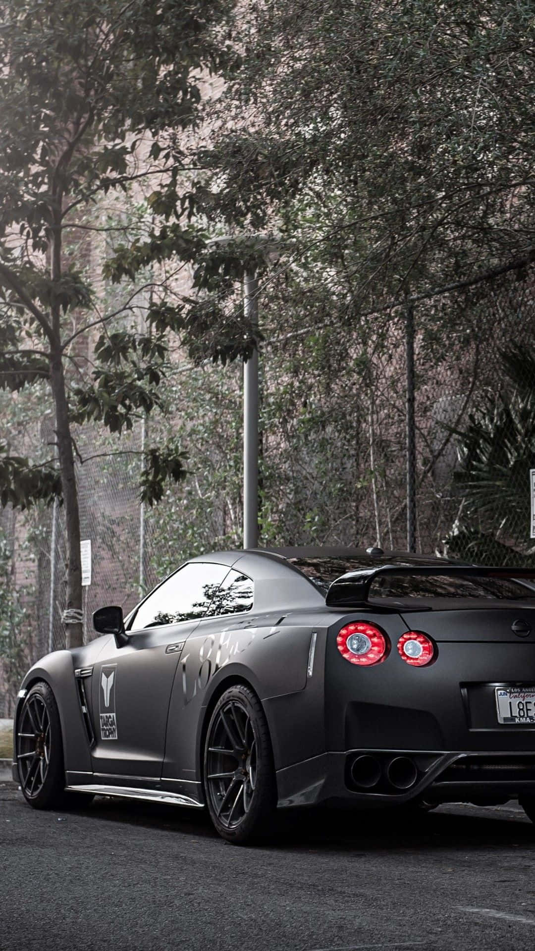 Itim na GTR R35 na Kotse Wallpaper