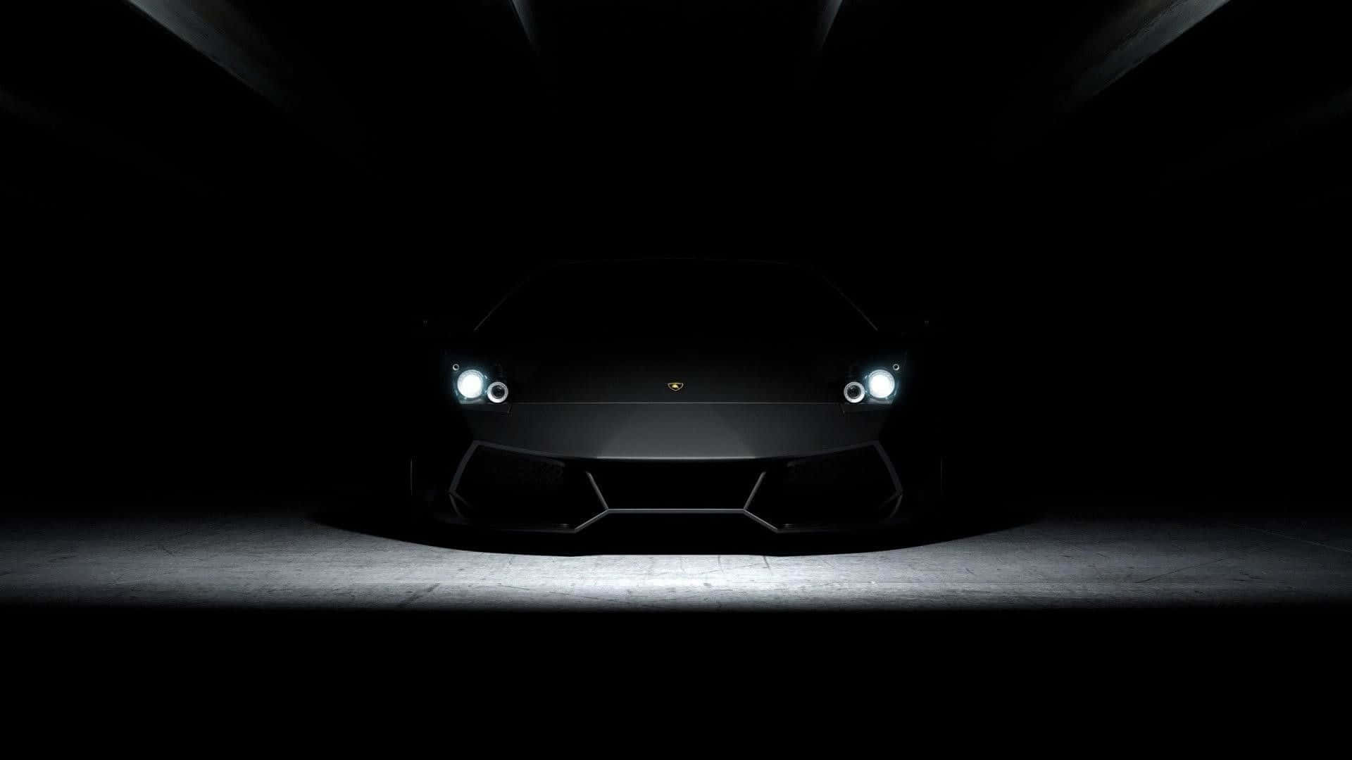 Itim na Hood ng Lamborghini Aventador 1920x1080 Wallpaper